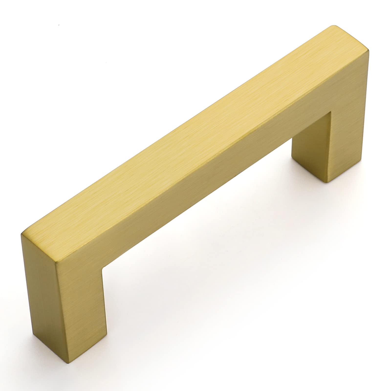 25 Pack 3 Inch Brushed Brass Cabinet Handles - Gold Drawer Pulls for Kitchen Cabinets, Dressers & Cupboards (3
