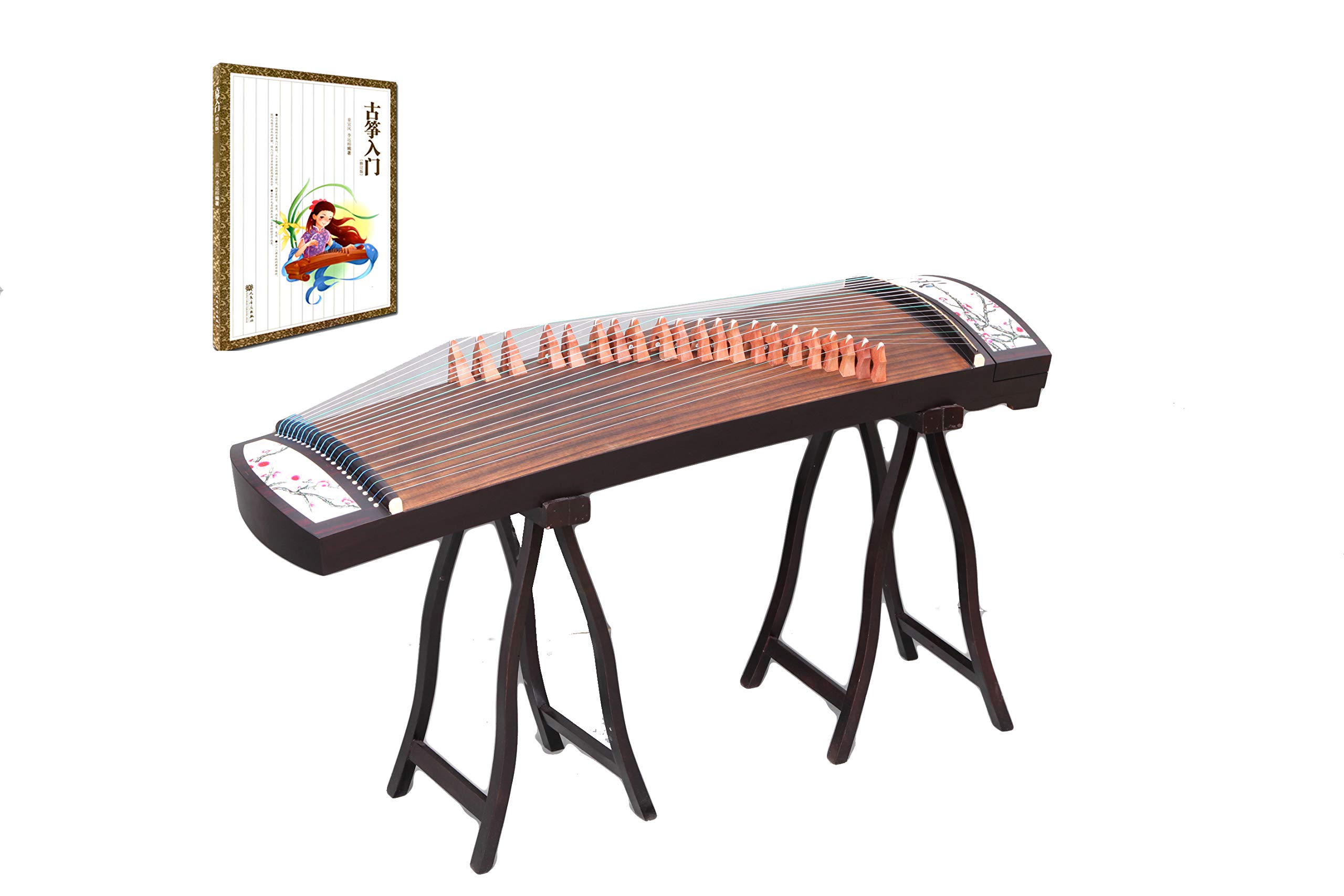 MAESTRO SERIES 2020 Professional Black Sandalwood Travel Guzheng - Portable Chinese Zither with Comprehensive Tutorial Book & Etudes for Performers, Students, and Music Lovers - Perfect for Stage Performances, Home Practice, and Cultural Events