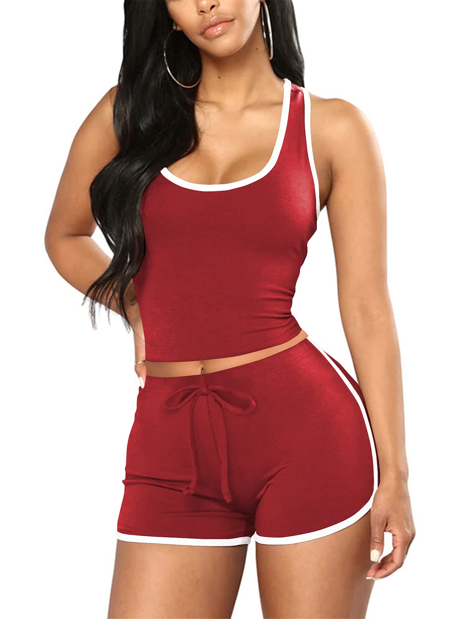 MrKoala Women's 2-Piece Pajama Set - Sexy Summer Sleepwear Shorts & Top Lounge Outfit for Women - Cute Comfortable Pajamas for Sleep, Lounging & Vacation