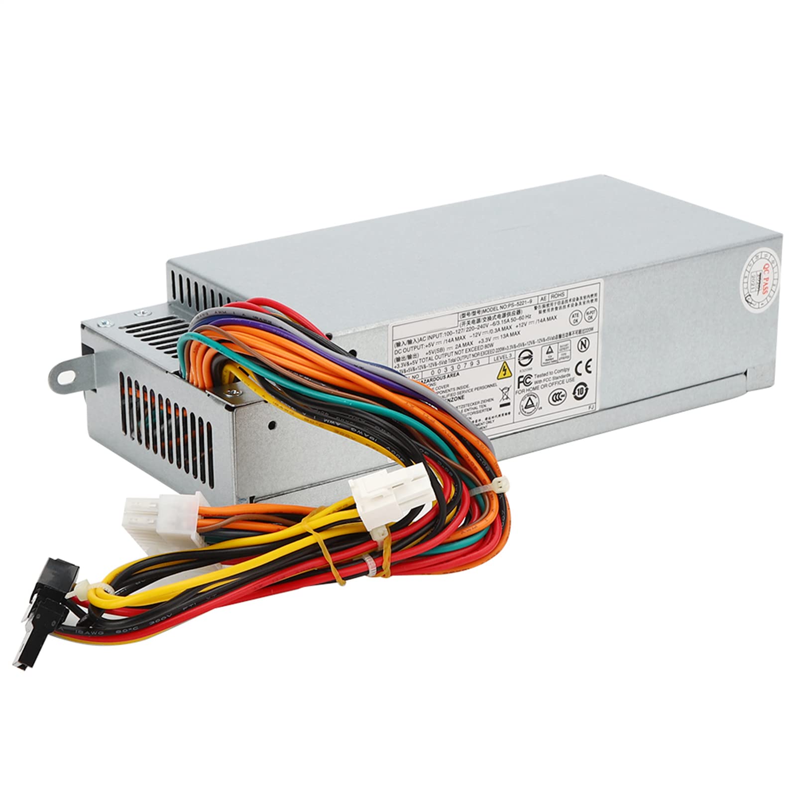220W Small Chassis Power Supply with Durable Alloy Shell - Efficient Cooling for PC Components | Perfect for Gaming Rigs, Workstations & Home Office Computers