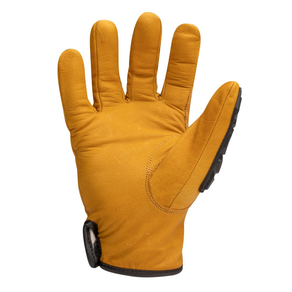 212 Performance IMPLDC5 90 013 Cut Resistant Impact Leather Driver Gloves (EN Level 5 Safety) - 3XL Golden Brown for Motorcycle Riding, Construction Work & Industrial Use