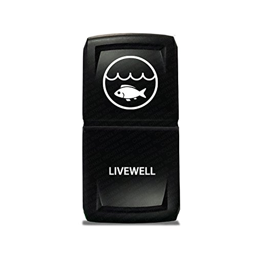 CH4X4 Marine Rocker Switch V2 with Livewell Symbol - Waterproof 3-Pin Boat Switch for Livewell, Bilge Pump & Marine Electronics | Perfect for Fishing Boats, Yachts & Marine Applications