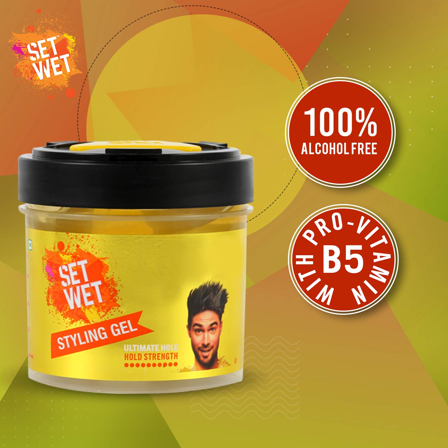 Set Wet Hair Gel Ultimate Hold & Cool Hold Strength - 250ml Each for Strong, Long-Lasting Styling - Perfect for Men's Hairstyling, Parties, and Daily Grooming