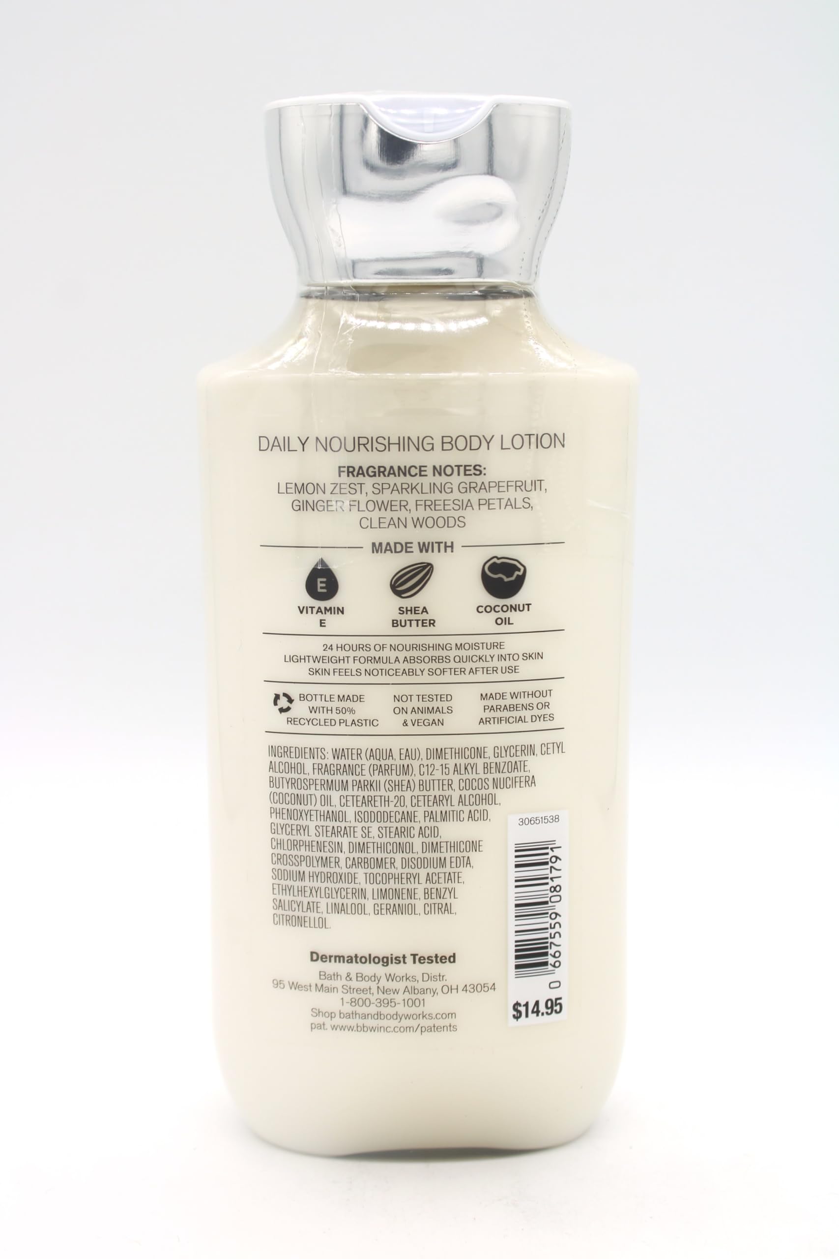 White Citrus Daily Nourishing Body Lotion 8 fl oz | Moisturizing Bath & Body Care for Dry Skin | Perfect for Morning Routine & Post-Shower Hydration