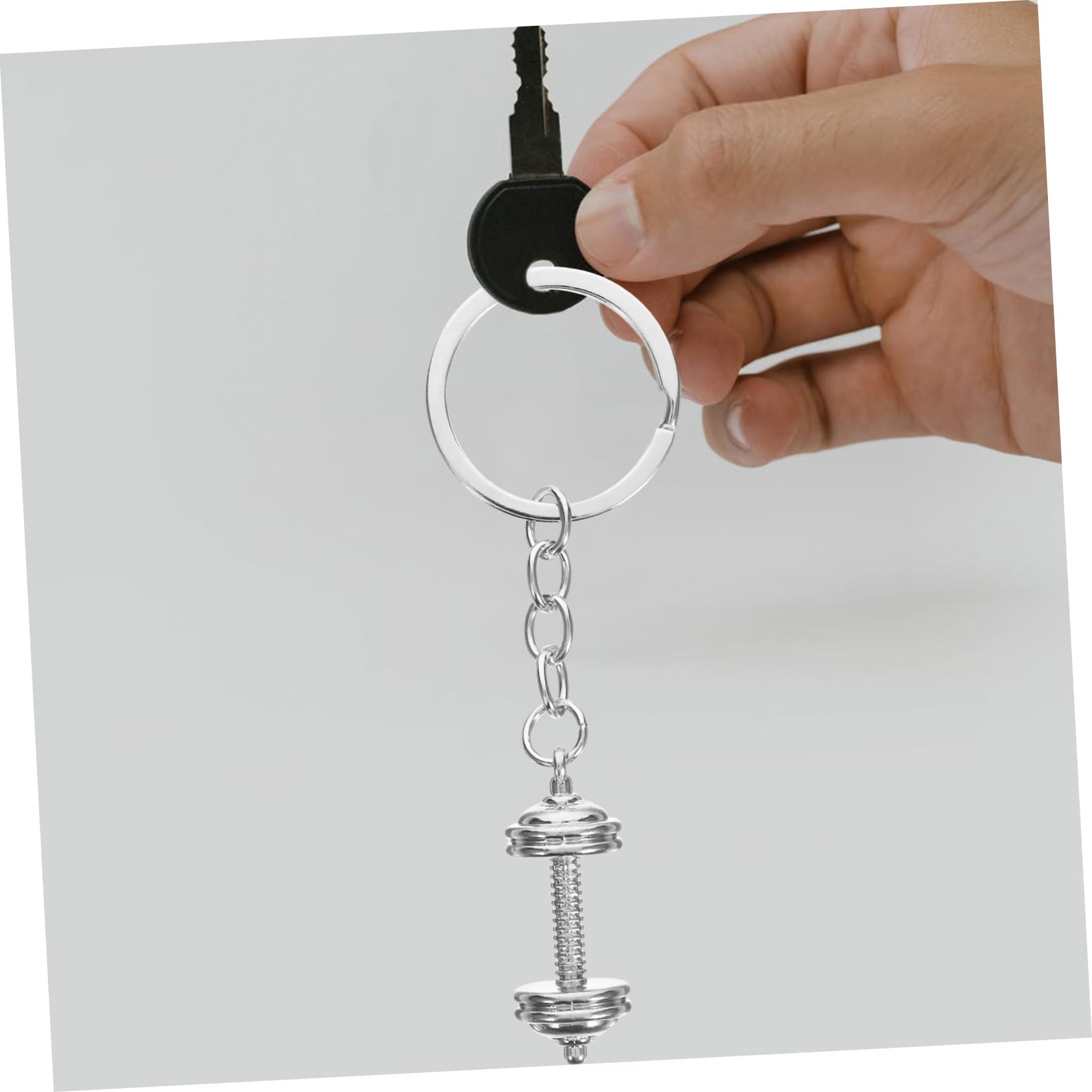 GAROZATION Dumbbell Keychain - Zinc Alloy Sports Keyrings for Gym, Fitness Enthusiasts & Handbag Accessories - Perfect for Workout, Sports & Everyday Carry