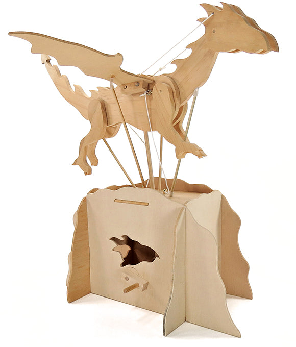 Automaton Dragon Wooden DIY Kit - 3D Puzzle Mechanical Model for Adults & Teens - Fun STEM Educational Toy for Home Decor & Gift Giving - Perfect for Hobbyists, Collectors, and Science Enthusiasts