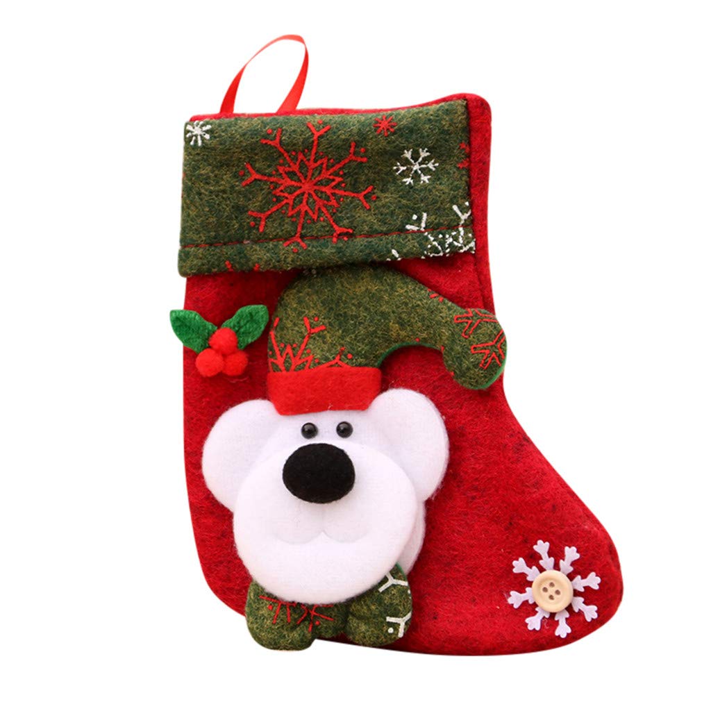 Adorable Christmas Stocking Gift Bags for Baby - Xmas Tree Decorations & Candy Bags Set (Style A) - Perfect for Holiday Gifting, Party Favors & Festive Home Decor