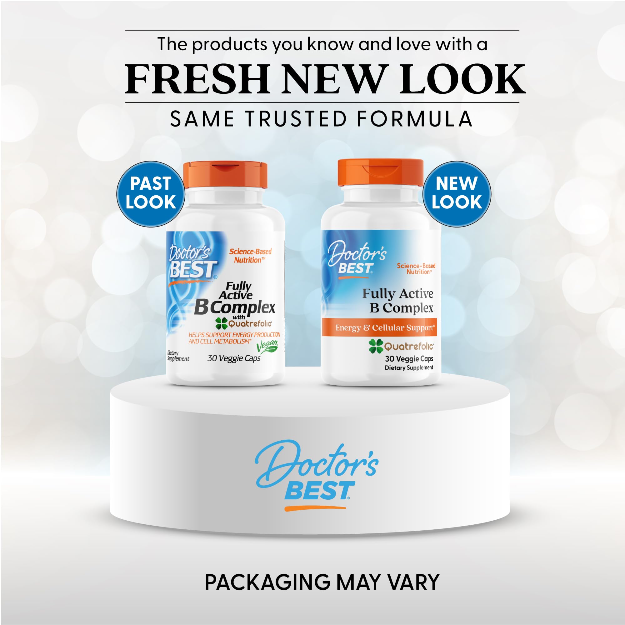 Doctor's Best Fully Active B Complex - Energy & Cellular Support Supplement | Non-GMO, Gluten Free, Soy Free, Vegan | 30 Veggie Caps | Boost Energy & Metabolism for Active Lifestyles
