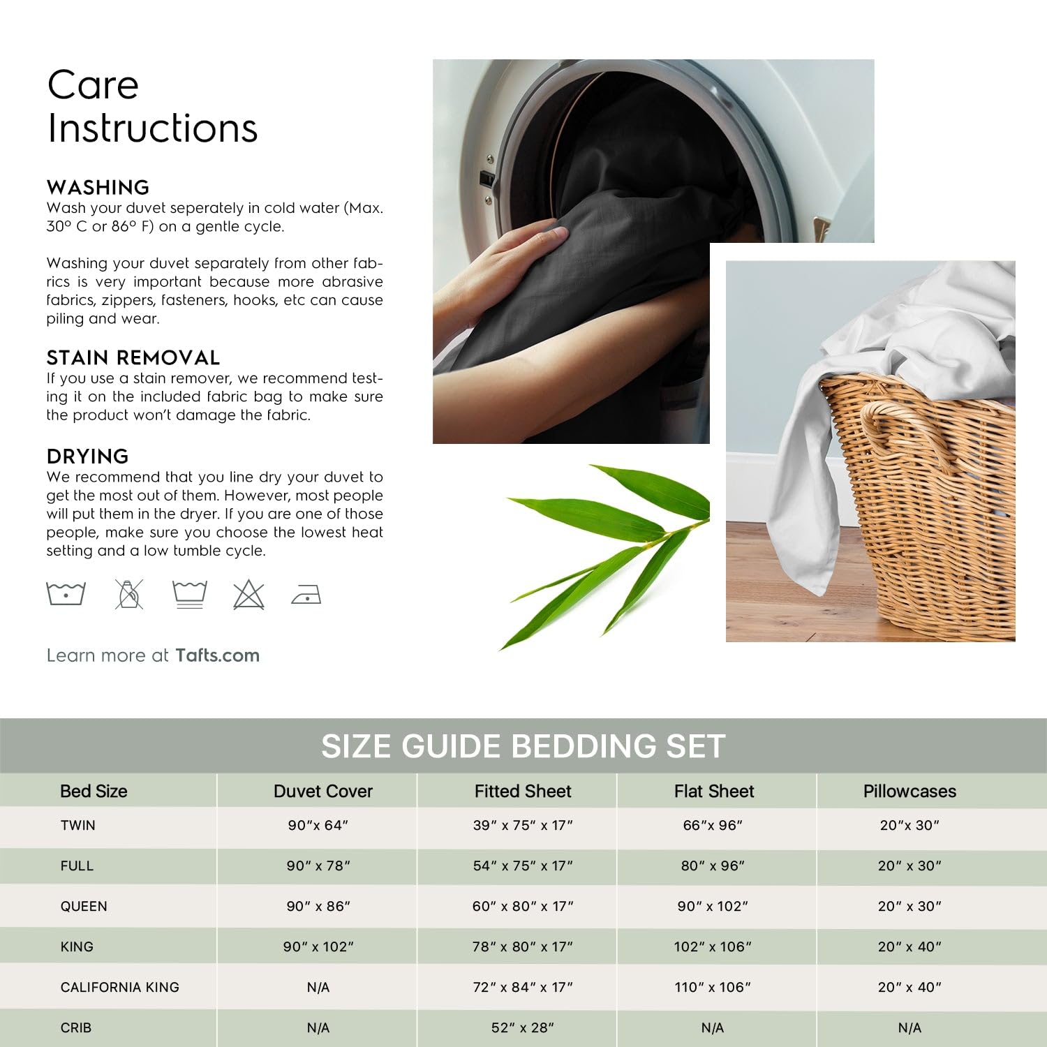 Tafts 100% Bamboo Viscose Bed Sheets Set - Luxuriously Soft, Cooling & Breathable, Double Stitched for Durability - Queen Size (Cool White) | Perfect for Hot Sleepers & All-Season Comfort