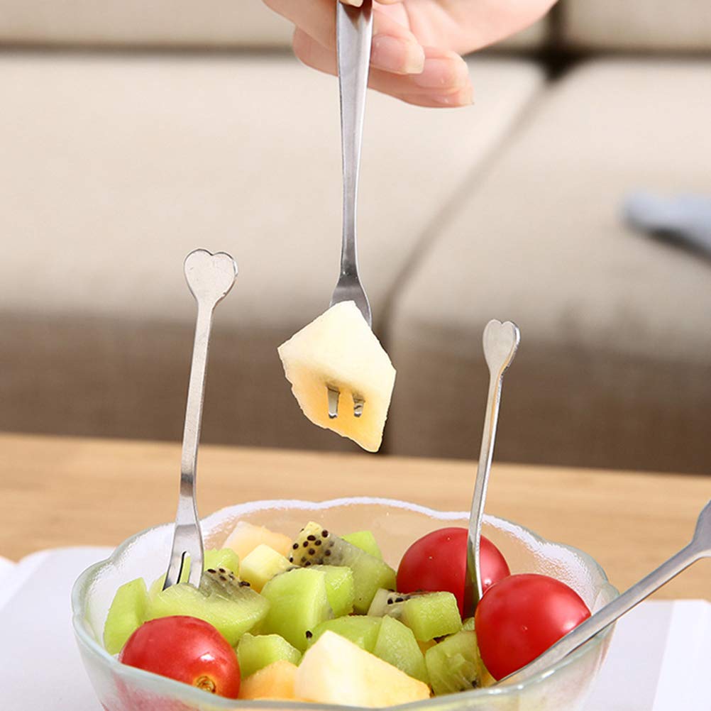 20-Piece Stainless Steel Fruit Forks & Picks Set - Reusable Party Appetizer Skewers for Cheese, Desserts, and Cocktails