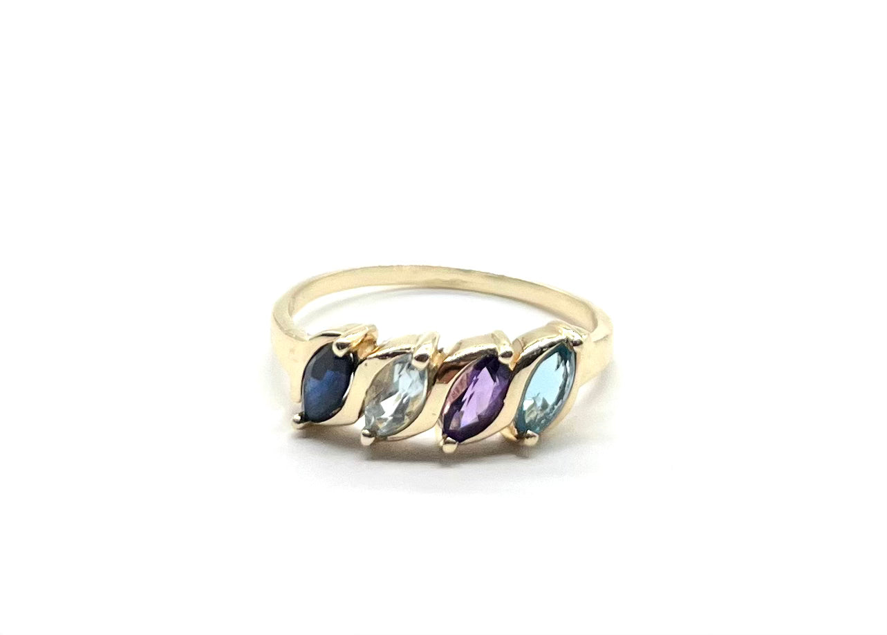 Vibrant Multicolored Stone Ring for Women | Elegant Bohemian Jewelry for Parties, Weddings & Everyday Wear