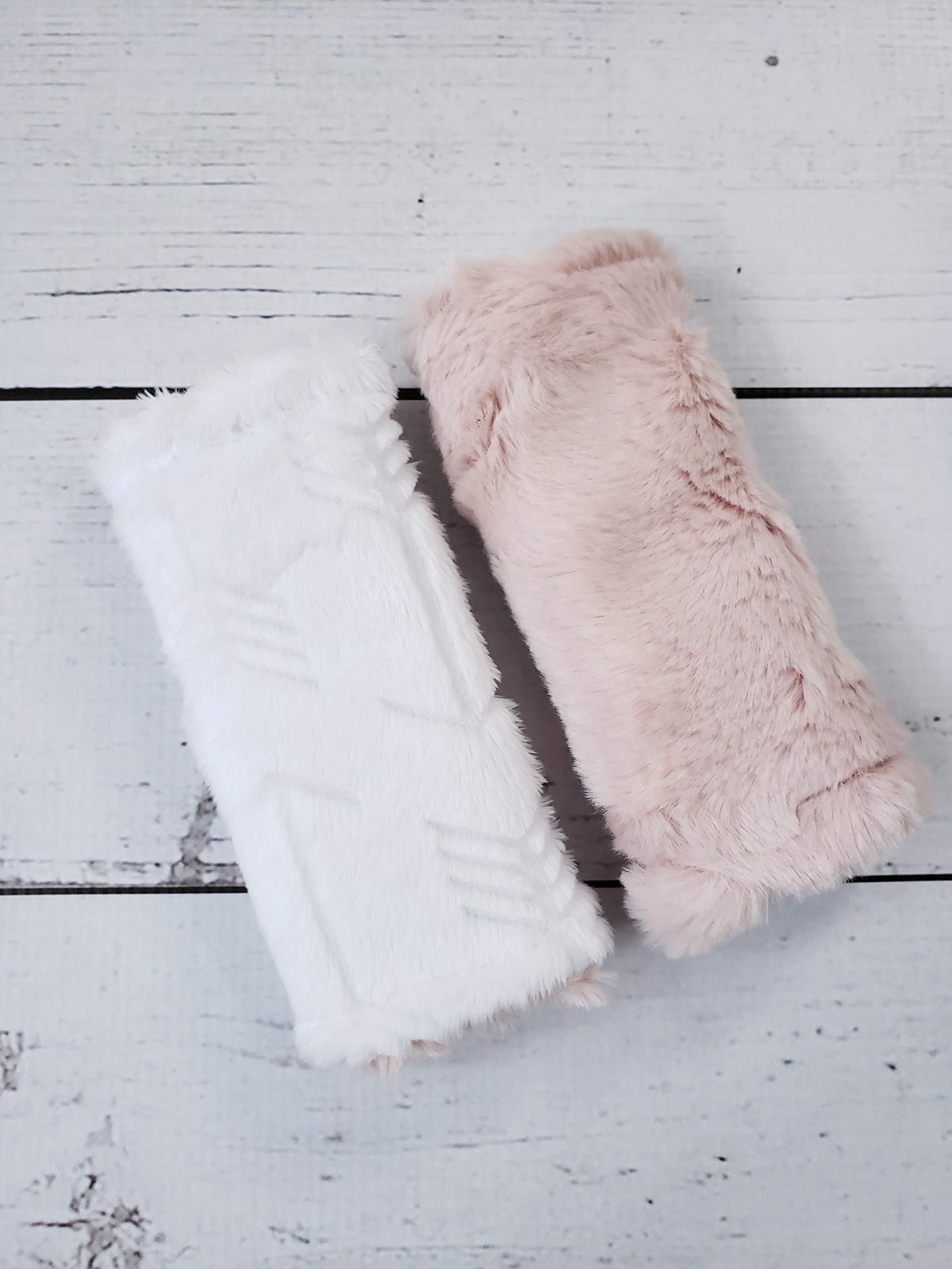 Reversible Rose Gold & White Baby Car Seat Strap Covers - Soft Padding for Newborn & Infant Safety - Perfect for Travel, Strollers & Shopping Cart Comfort