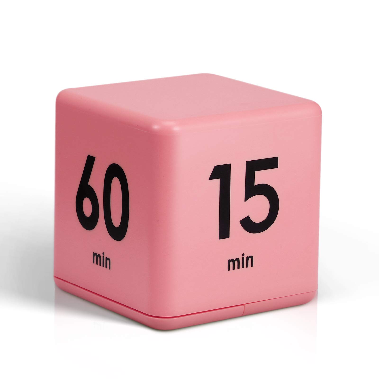Weewooday 2.6 Inch Cube Timer Block - ADHD Focus Tool with Gravity Sensor for Productivity, Workouts & Time Management (15/20/30/60 Minute Settings) - Perfect for Kitchen, Office, Study & Gym - Pink