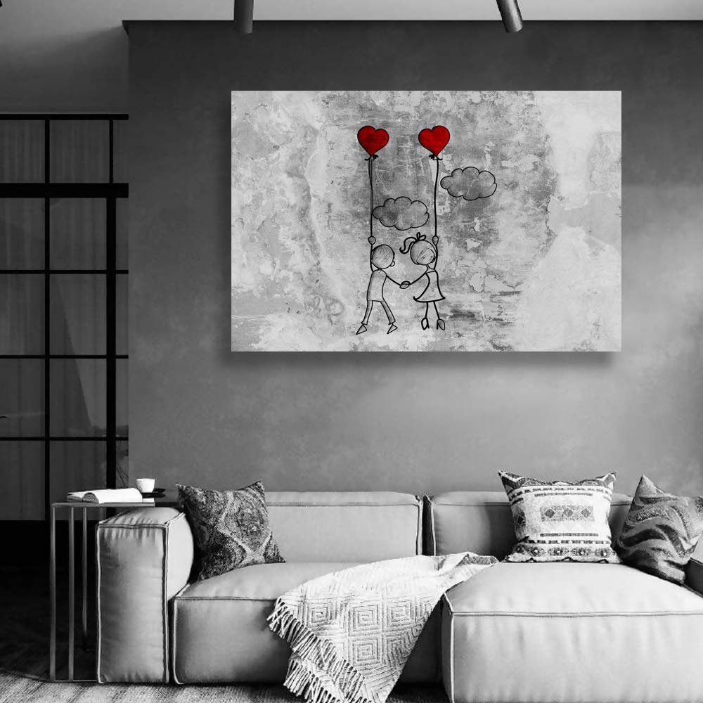 Creative Graffiti Canvas Wall Art Prints - 32x48 Inches Modern Home Decor for Living Room & Bedroom | Perfect for Urban Style Interior Design & Gift Giving