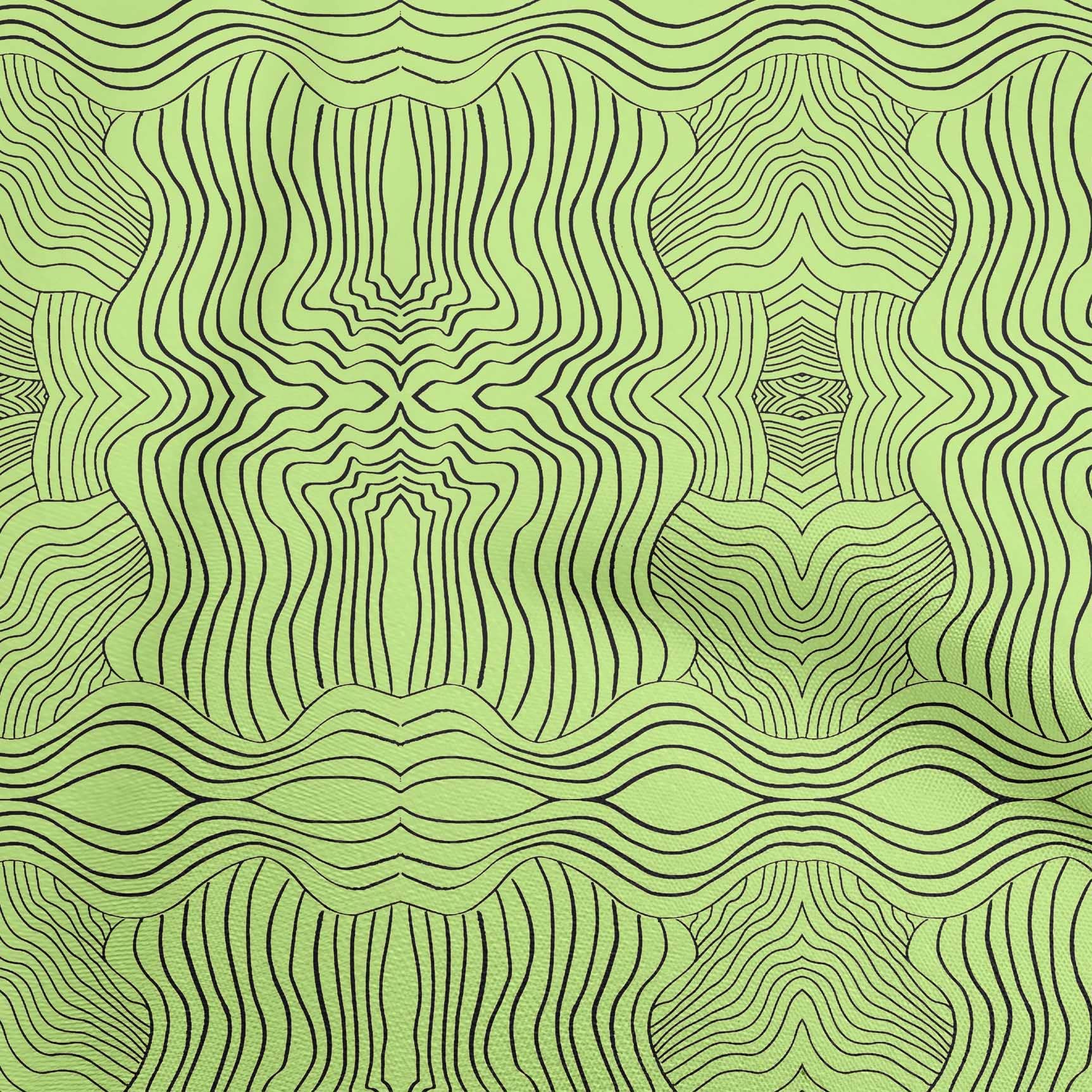 oneOone Polyester Spandex Lime Fabric - 56 Inch Wide Moire Dress Material, Printed Fabric by The Yard | Perfect for Dresses, Skirts & DIY Fashion Projects
