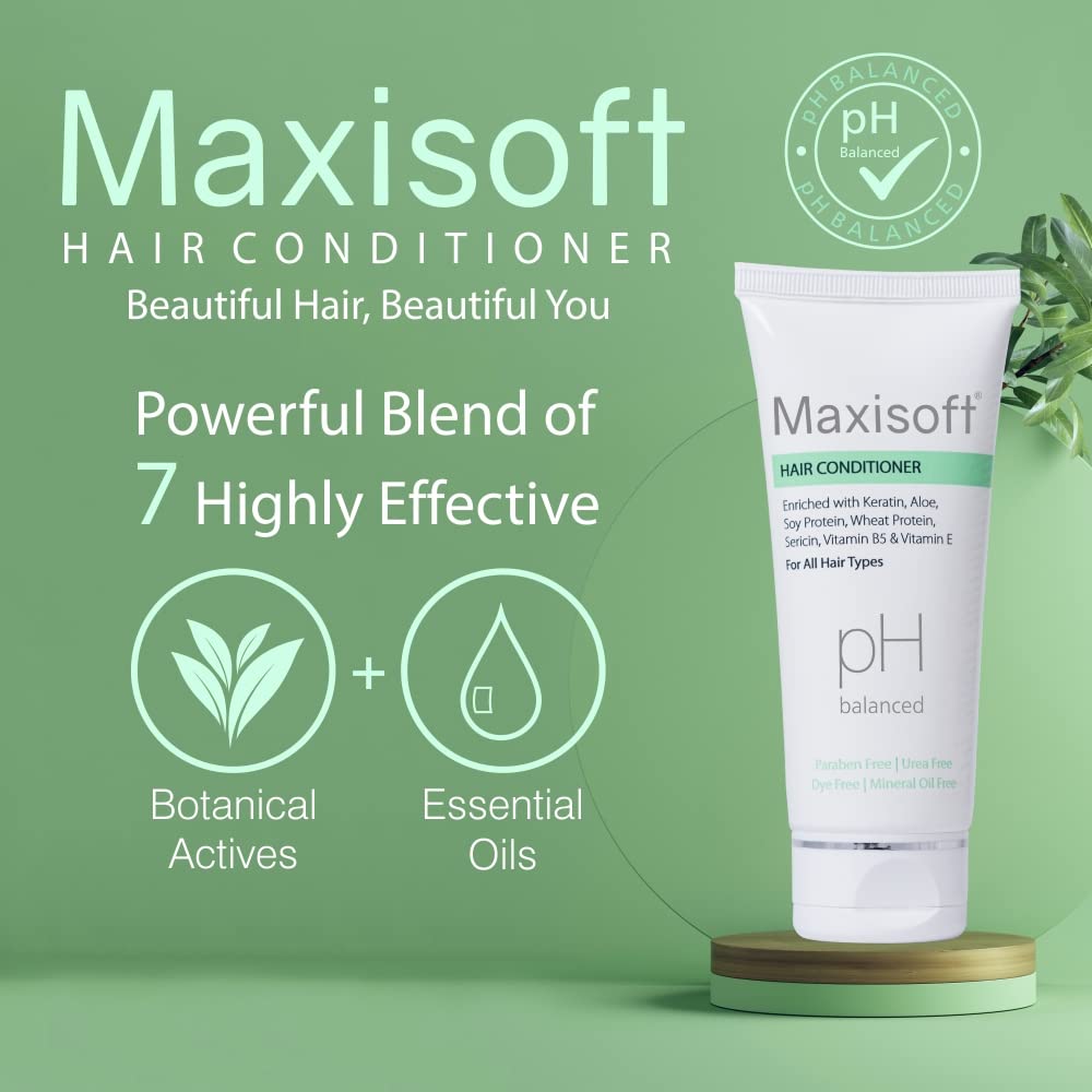 Maxisoft Hair Conditioner for Dry & Damaged Hair - Sulfate & Paraben Free, Deep Repair Treatment for Women & Men - 100ml - Leaves Hair Healthy, Silky & Smooth | Perfect for Daily Use, Post-Color Care & Frizz Control