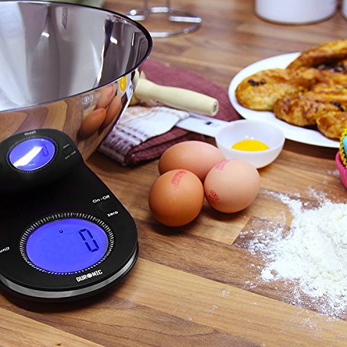 Duronic KS5000 Digital Kitchen Scale with Bowl - Precision Electronic Food Scale for Cooking, Baking, Pet Food & Postal Weighing - Backlit LCD Display - Perfect for Home Kitchen, Bakeries & Small Businesses