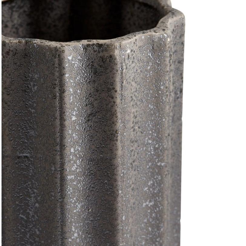 Brutalist Vase Grey Small - Modern Ceramic Home Decor for Living Room, Bedroom & Office | Cyan Design 11187