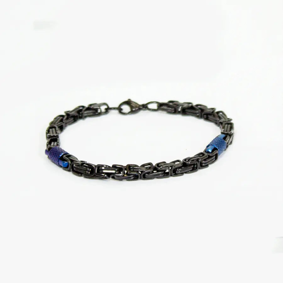 BOL Men's Chain Link Bracelet - Stainless Steel Adjustable Cuff Bracelet for Men - Perfect for Casual, Business & Formal Wear