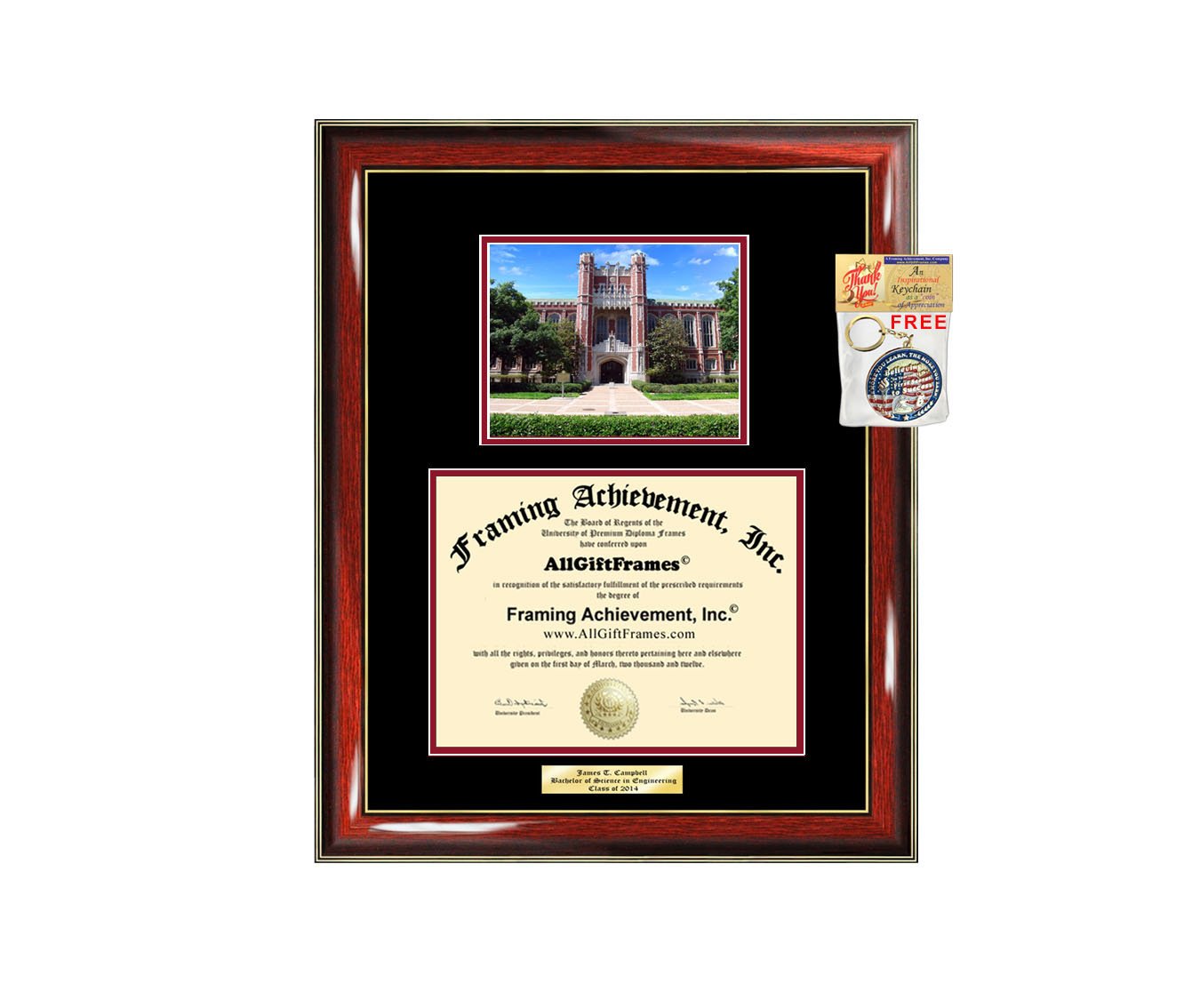 University of Oklahoma Diploma Frame - OU Engraved Graduation Picture Frame for Bachelor, Masters, MBA, PhD & Doctorate Degrees | Perfect Graduation Gift Idea | Display Your Achievement in Office, Home or Dorm Room