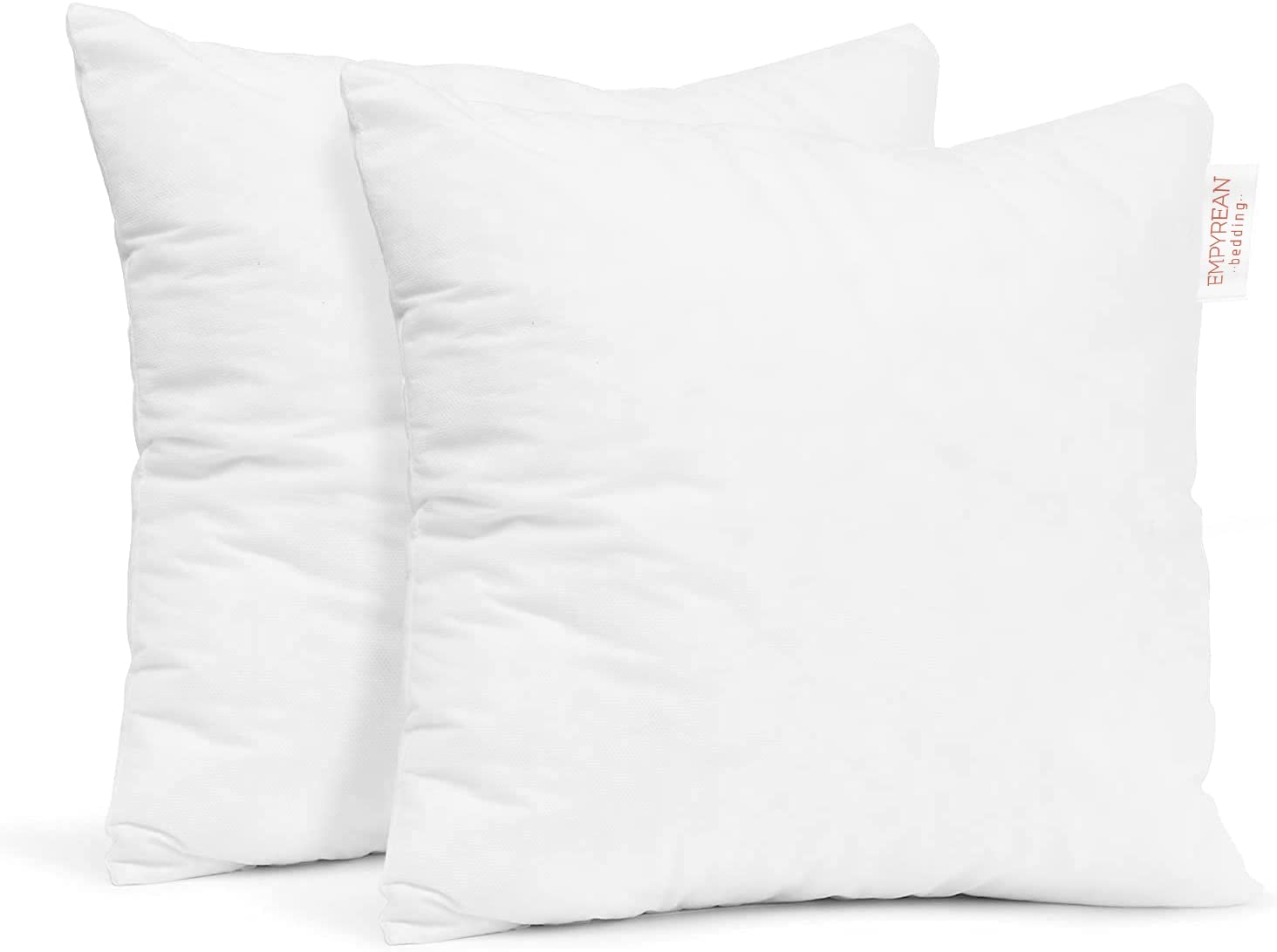 Empyrean 28x28 Inch Decorative Throw Pillow Set of 2 - Soft Cotton Blend Cover for Indoor & Outdoor Use - Perfect for Sofa, Bed, Patio, and Home Decor (White)