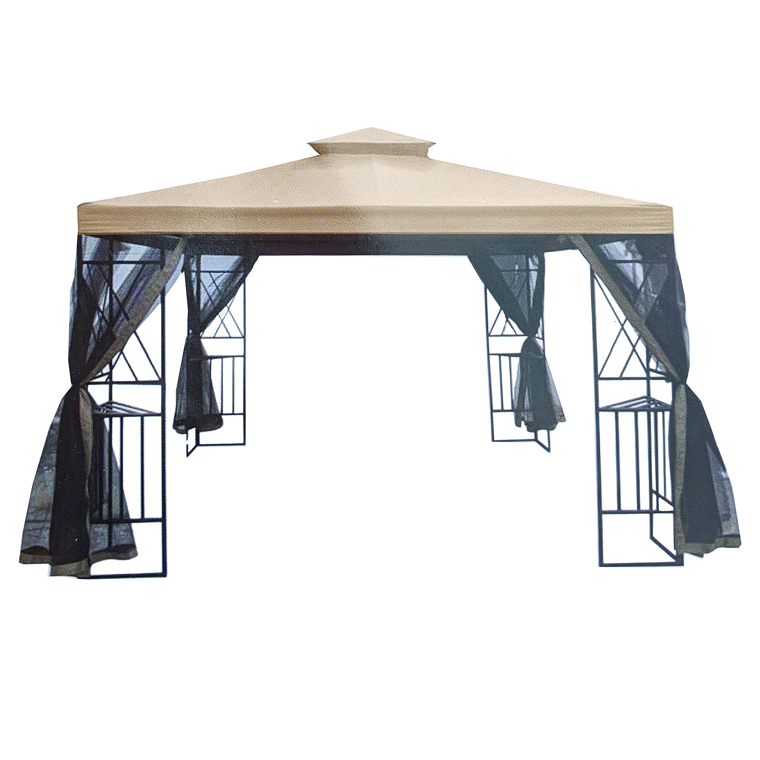 Garden Winds Replacement Canopy Top Cover for Aldi Gardenline Belavi Gazebo (2020-2022 Models) - 350 GSM Waterproof Outdoor Shade Cover - Perfect for Patio, Deck, and Backyard Protection