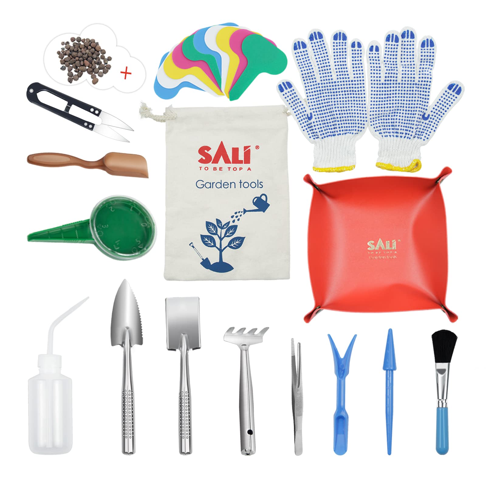 25Pcs Mini Succulent Tools Set with Leather Mat for Indoor/Outdoor Plant Care