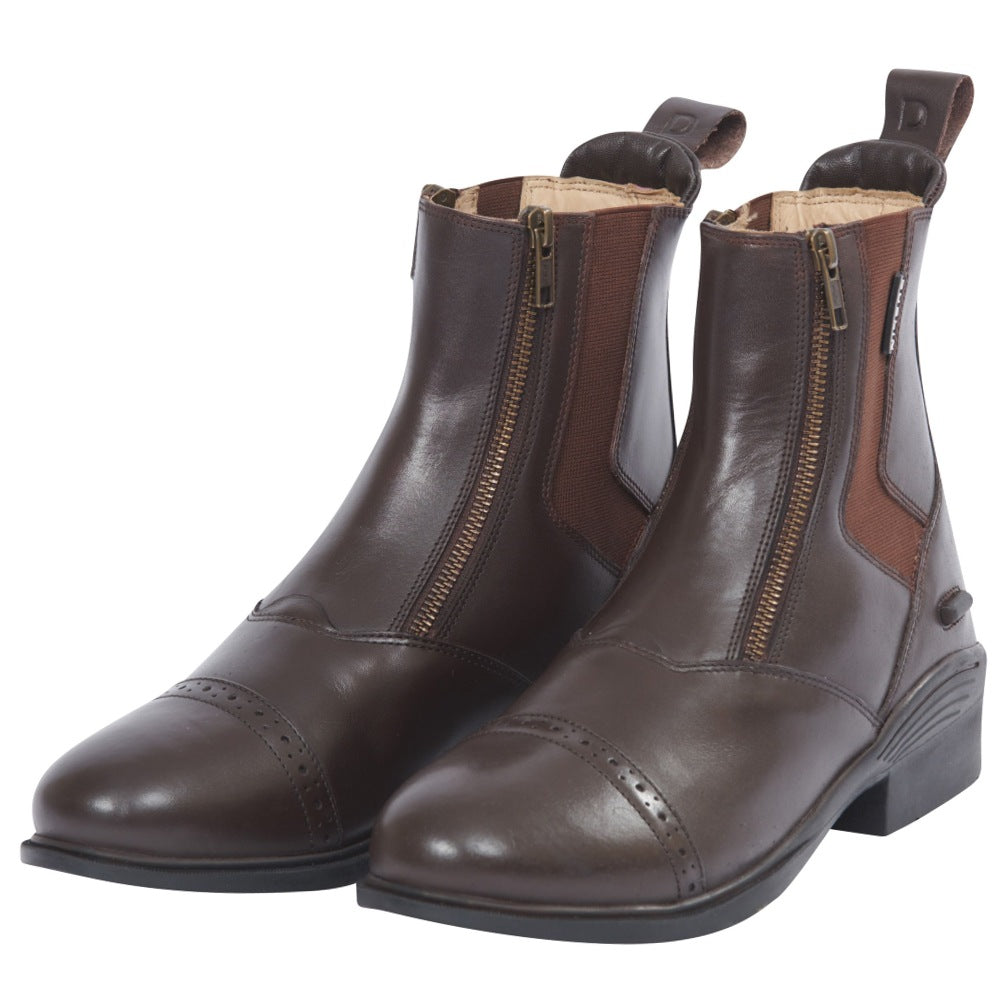 Dublin Evolution Double Zip Front Paddock Boots for Women - Equestrian Riding Boots with Side Zipper - Perfect for Horseback Riding, Barn Work & Outdoor Activities