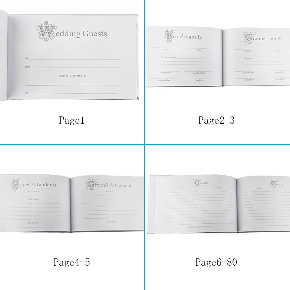 Elegant Guest Book and Pen Set Holder - Hardcover with Satin Ribbon Bow & Rhinestone Heart for Rustic Weddings, Parties, Events - Aqua Blue, 72 Pages | Perfect for Wedding Guest Books, Anniversary Signatures & Special Occasion Keepsakes