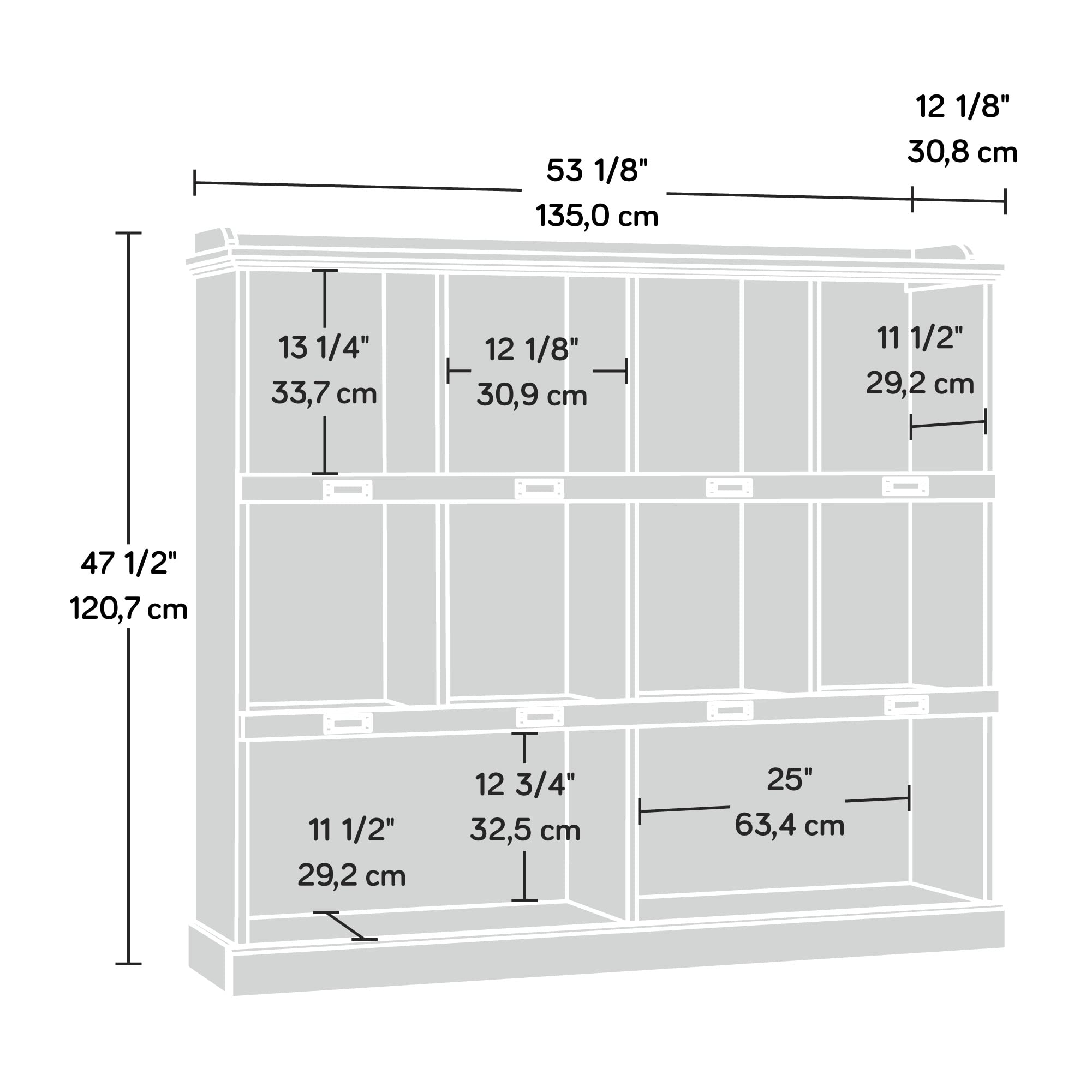 Sauder Barrister Lane Cubby Bookcase - Stylish Cube Storage Organizer for Home & Office - Modern Bookshelf with Multiple Compartments - Perfect for Living Room, Bedroom, or Study Organization