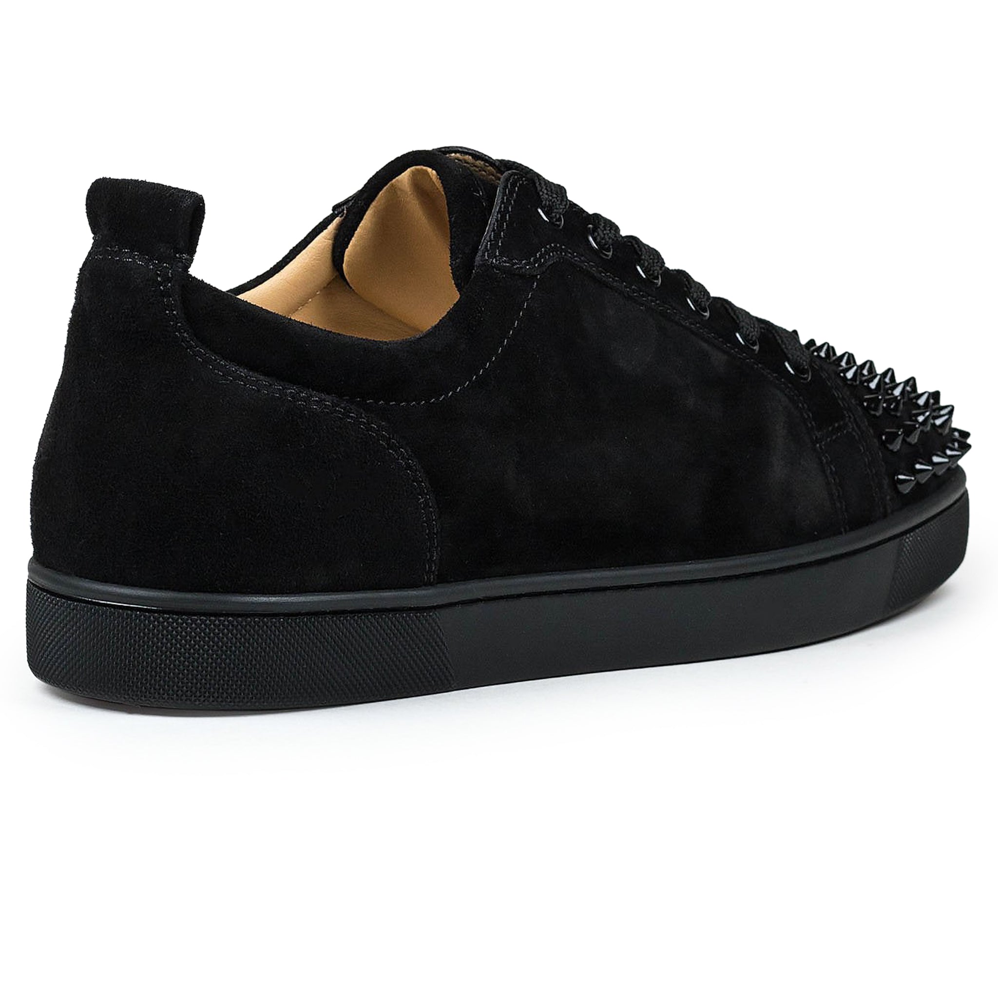 Christian Louboutin Louis Junior Spikes Suede Black Men's Sneakers - Luxury Fashion Shoes for Casual Wear & Street Style