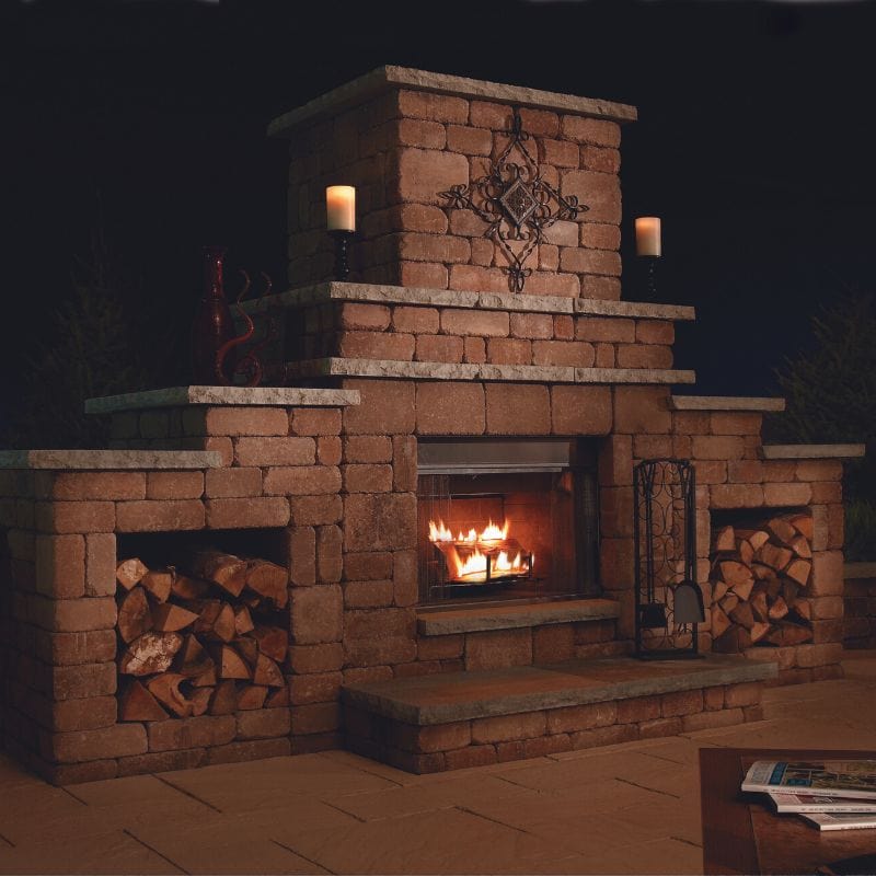 Grand Fireplace Hearth by Necessories - Premium Fireplace Accessory for Cozy Home Decor | Perfect for Living Rooms, Patios & Winter Evenings