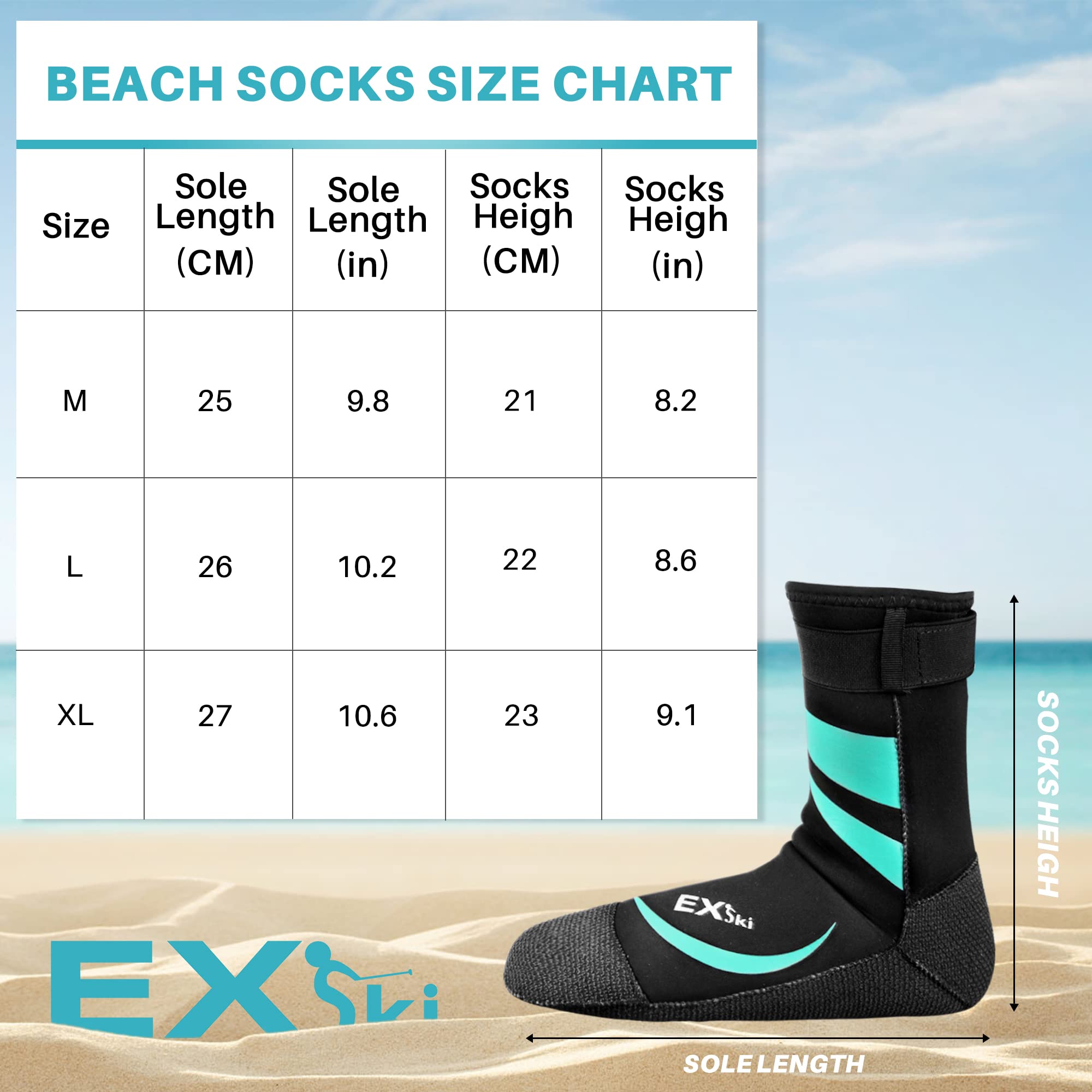 3mm Neoprene Water Shoes for Men & Women - Quick-Dry Sandproof Beach Socks for Swimming, Surfing, Volleyball & Water Sports