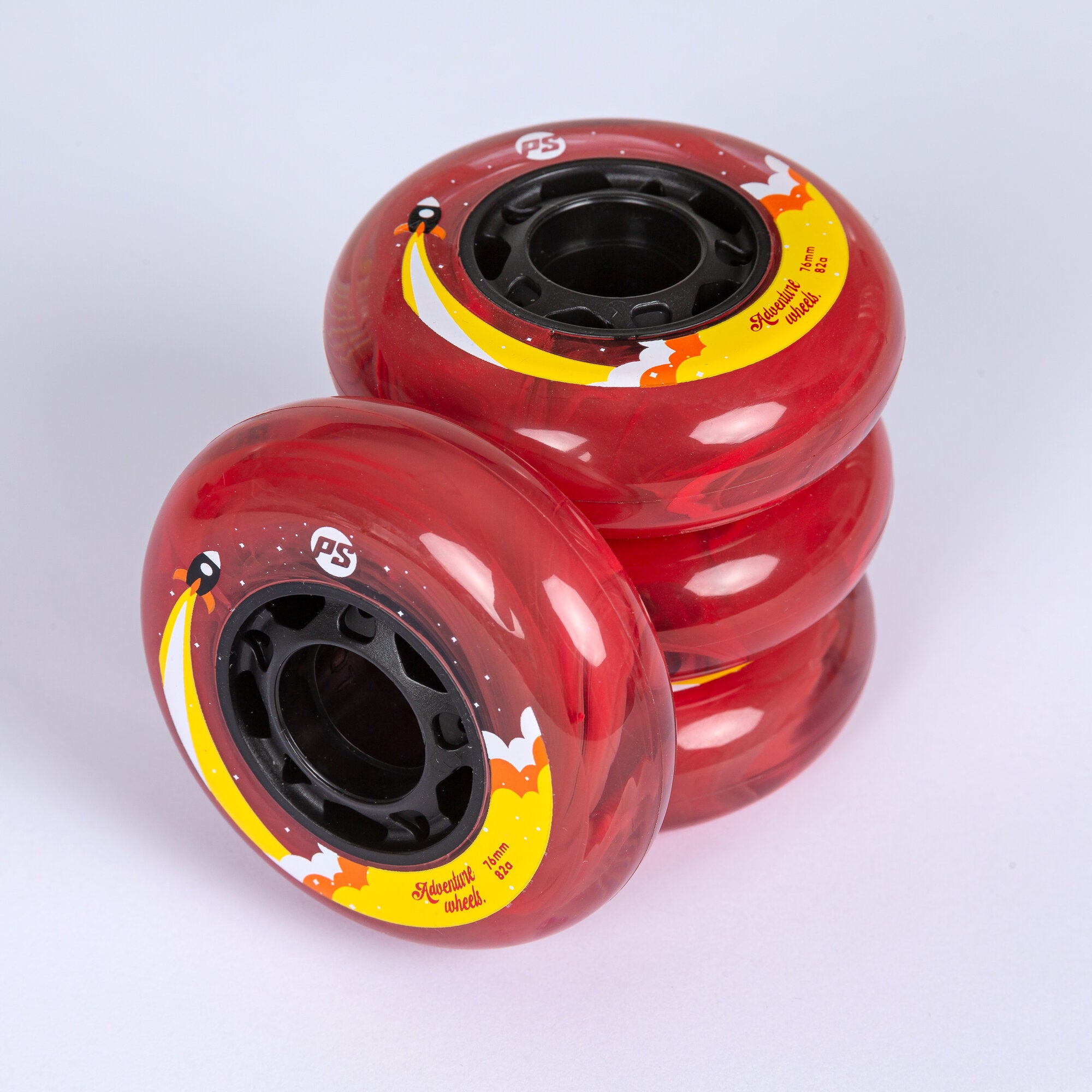 Adventure 76/82A Skateboard Wheels - 4 Pack Set for Smooth Riding & Tricks - Perfect for Street Skating, Park Riding & Cruising
