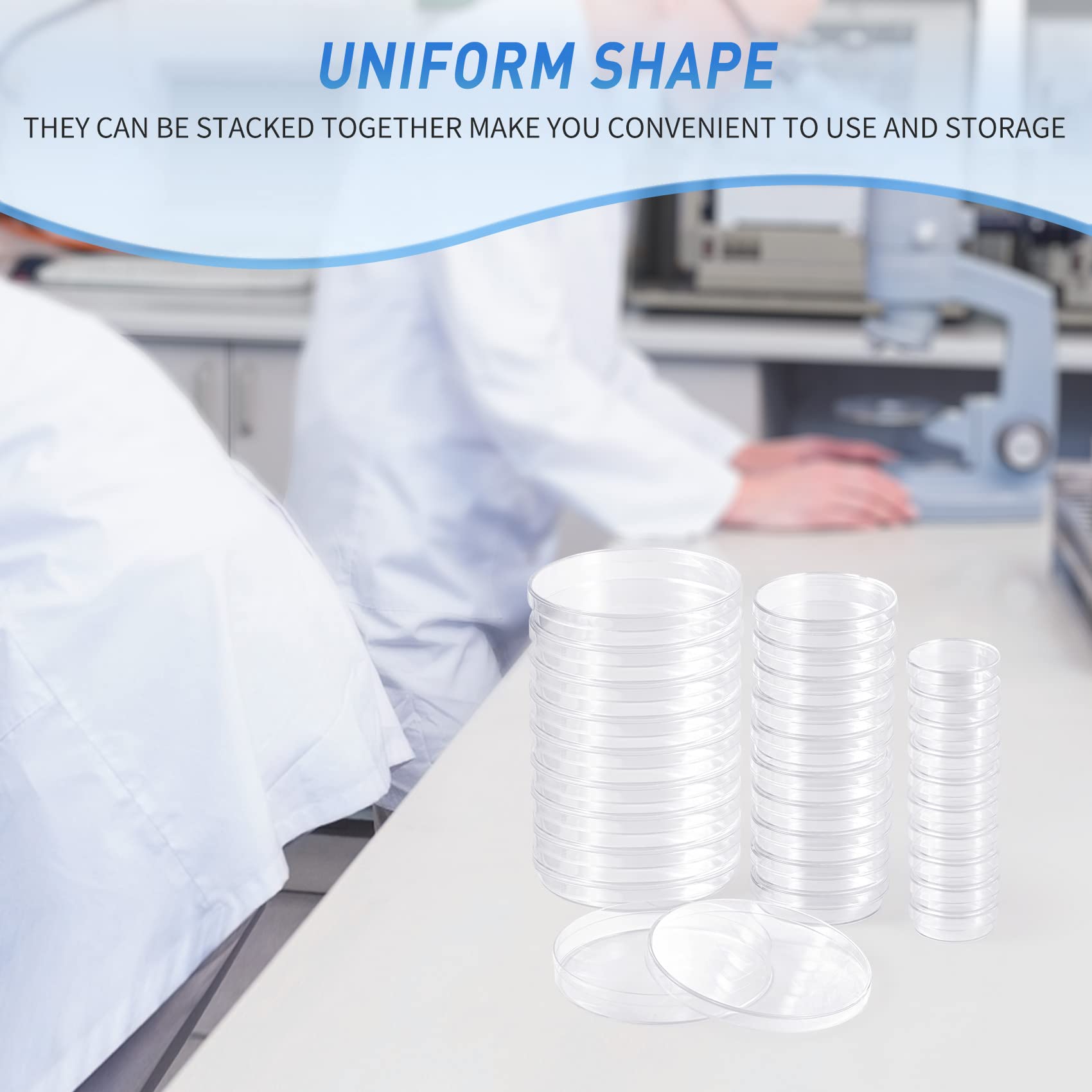 Annhu 90mm x 15mm Petri Dishes with Lid - 10 Pack Sterile Plastic Petri Plates for Science Experiments, School Projects, Biology Labs & STEM Activities | Perfect for Tissue Culture, Bacteria Growth & Science Themed Parties
