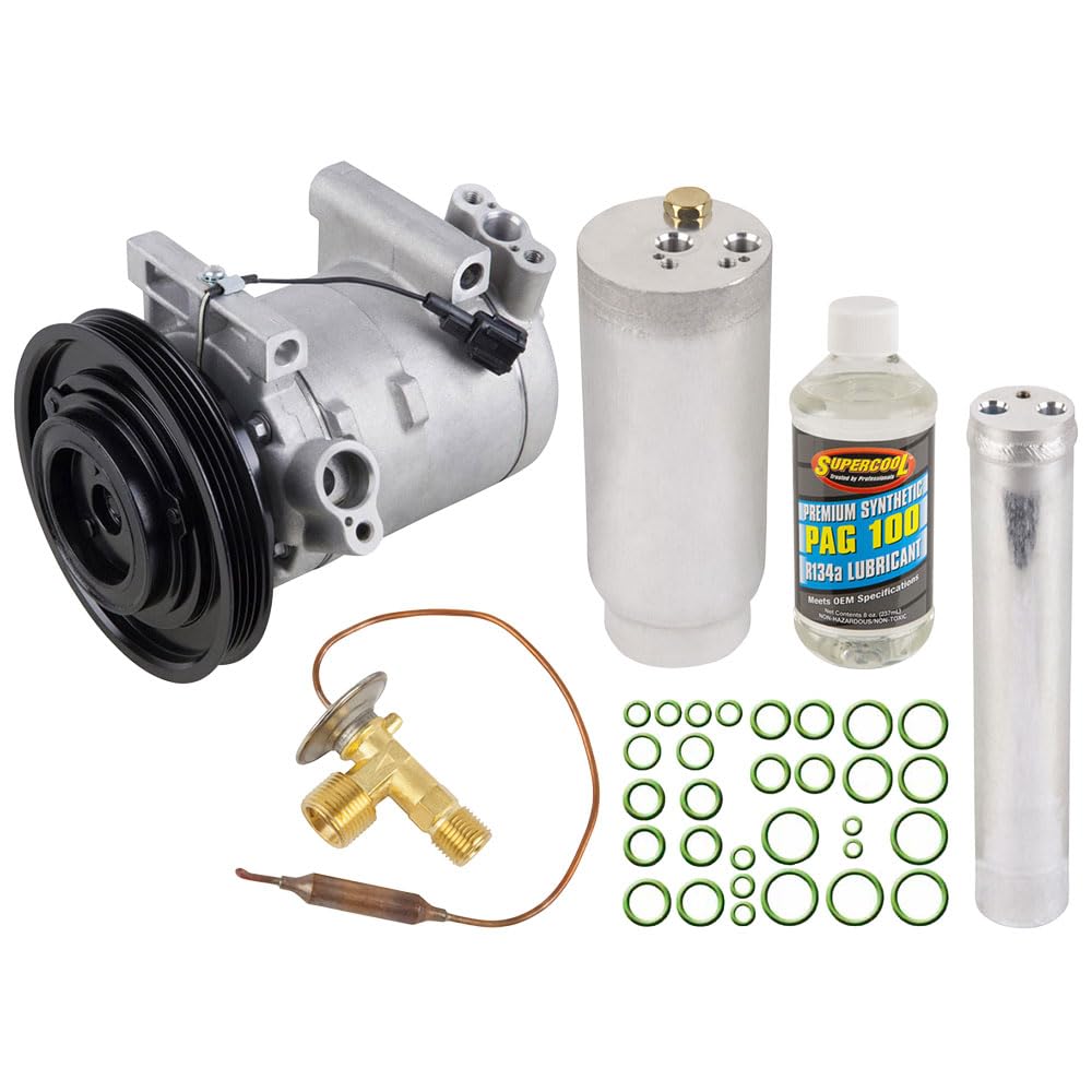 New AC Compressor & A/C Kit for 2003-2004 Nissan Frontier Xterra V6 (Non-Supercharged) - BuyAutoParts 60-81359RK - Perfect for Summer Cooling & Auto AC Repair