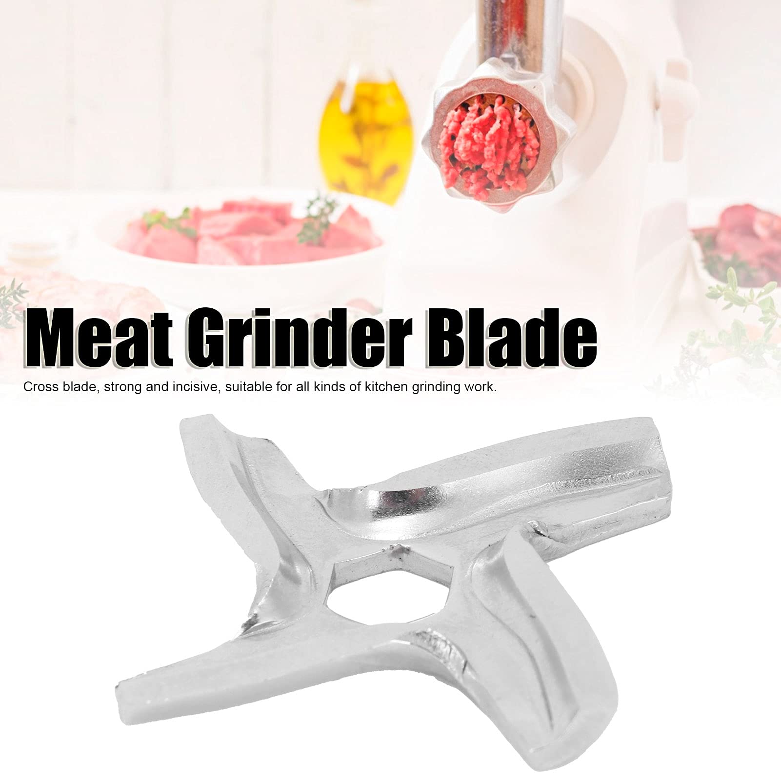 Premium Stainless Steel Meat Grinder Blade - Replacement Cutter for Electric Meat Grinders - Perfect for Home Kitchen, Butcher Shop & Commercial Use - Grind Beef, Pork, Chicken & More with Ease