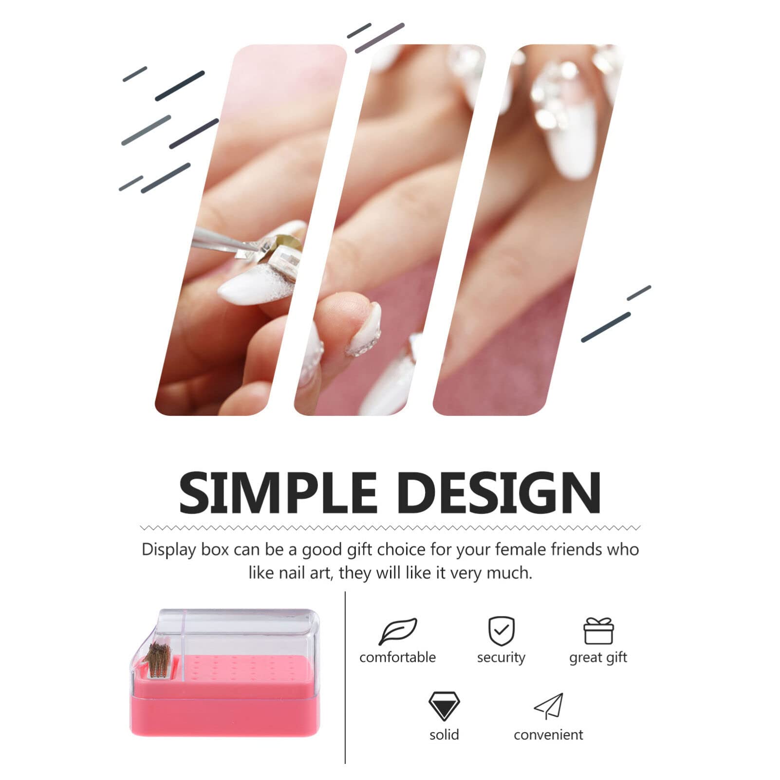 Minkissy 2-in-1 Nail Drill Bits Holder & Organizer Box - Professional Nail Drill Accessories Storage Container for Nail Grinding Heads - Perfect for Salon, Home Manicure & Nail Art Kits