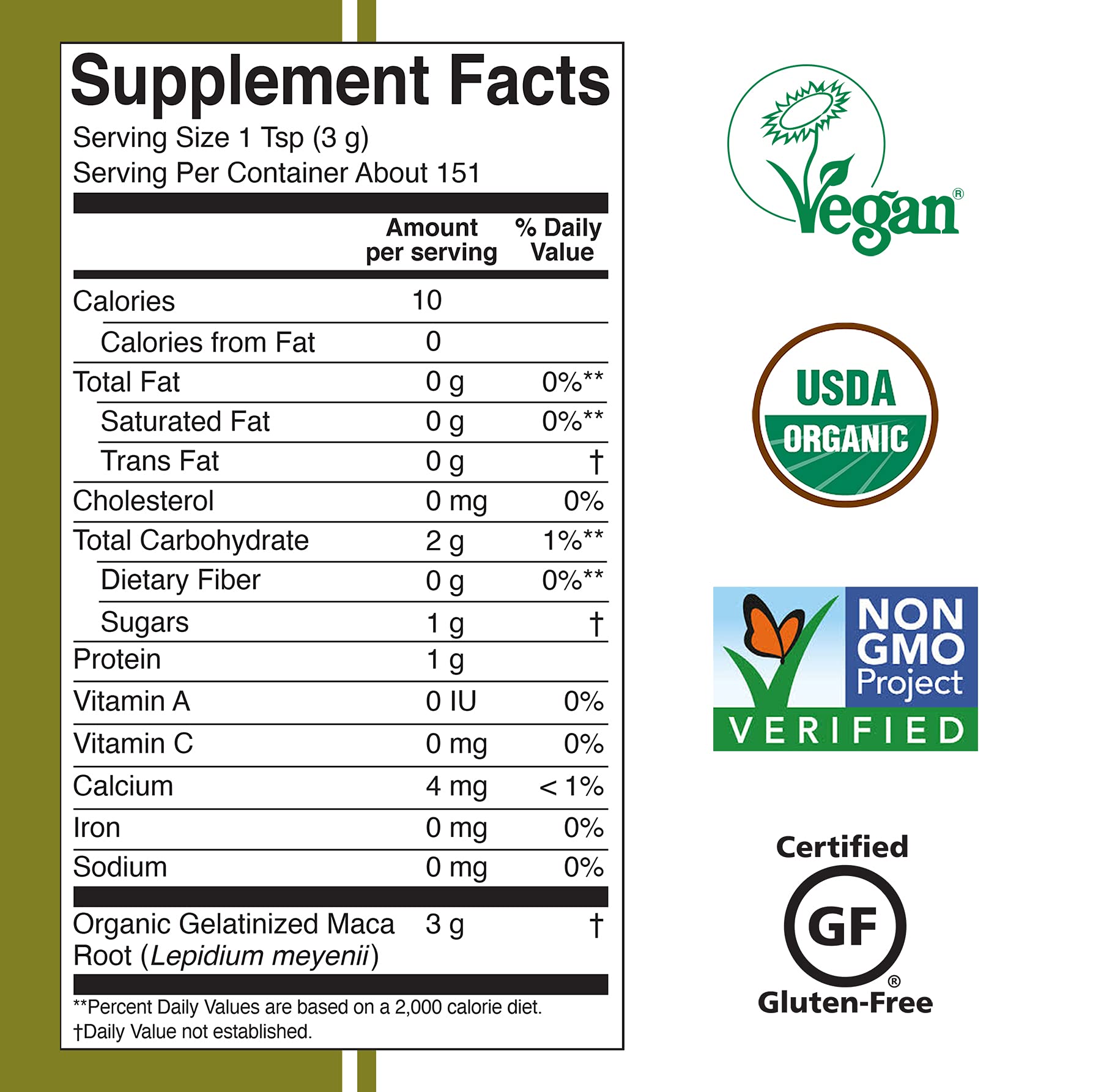 Viva Naturals Organic Gelatinized Maca Powder - 16oz (1lb) Peruvian Superfood for Energy & Vitality, Certified USDA Organic, Gluten-Free, Non-GMO - Perfect for Smoothies, Baking & Natural Energy Boost