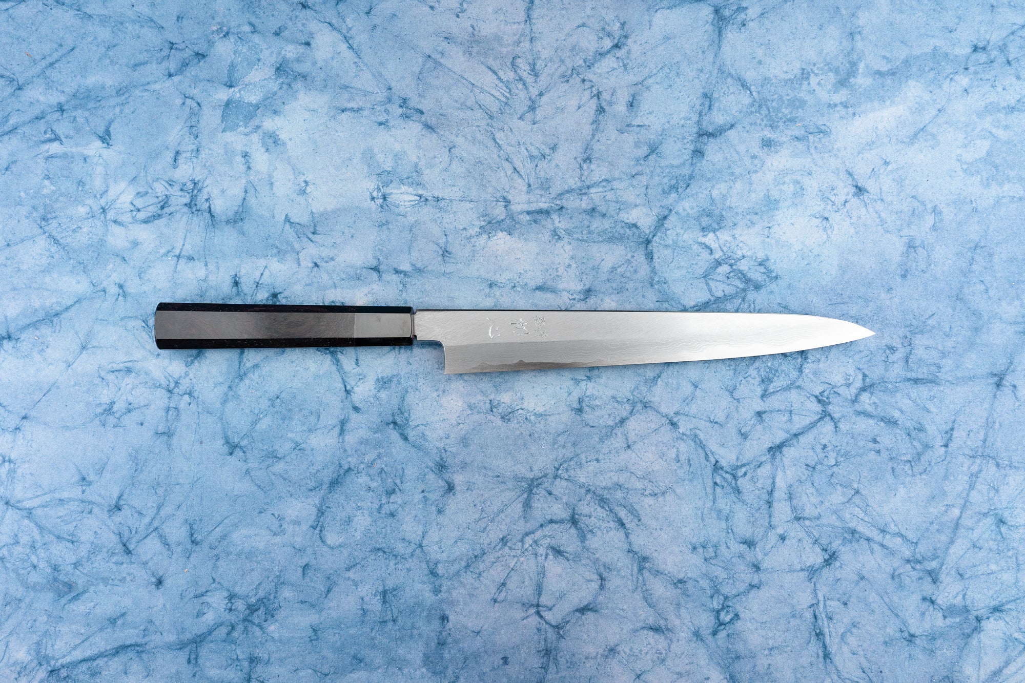 Premium Hatsukokoro Aoichi Damascus Santoku Knife 180mm - Japanese High Carbon Steel Blade for Professional Chefs & Home Cooking