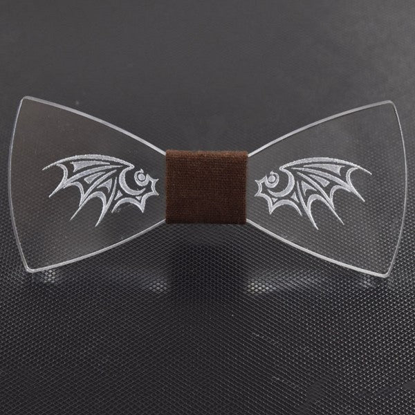 Brown Acrylic Plain Pajarita Bow Tie - Elegant & Stylish Accessory for Weddings, Parties & Formal Events