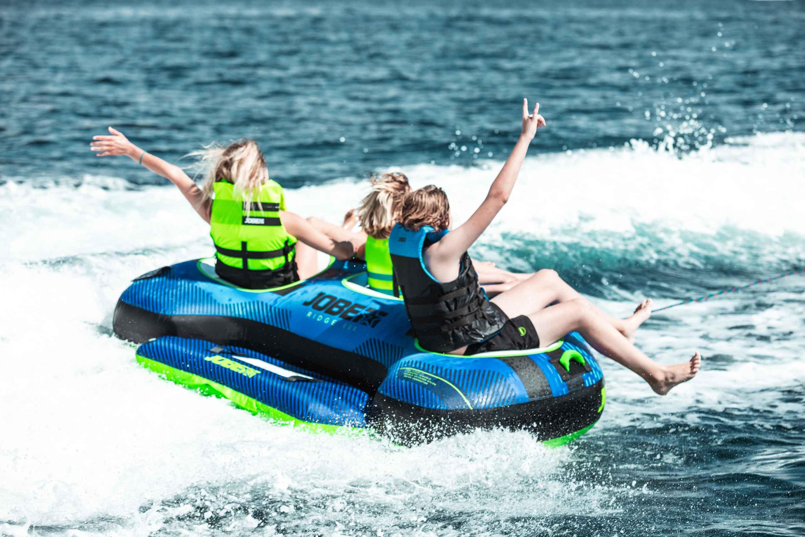 Jobe Ridge Towable Tube - Premium Inflatable Water Tube for Boating & Lake Fun - Durable, High-Speed Towable for Adults & Kids - Perfect for Summer Water Sports, Beach Parties & Family Outings