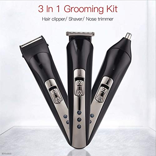 Professional Rechargeable Electric Shaver & Hair Trimmer for Men - Nose Hair Clipper & Beard Grooming Kit - Perfect for Home, Travel, and Personal Grooming