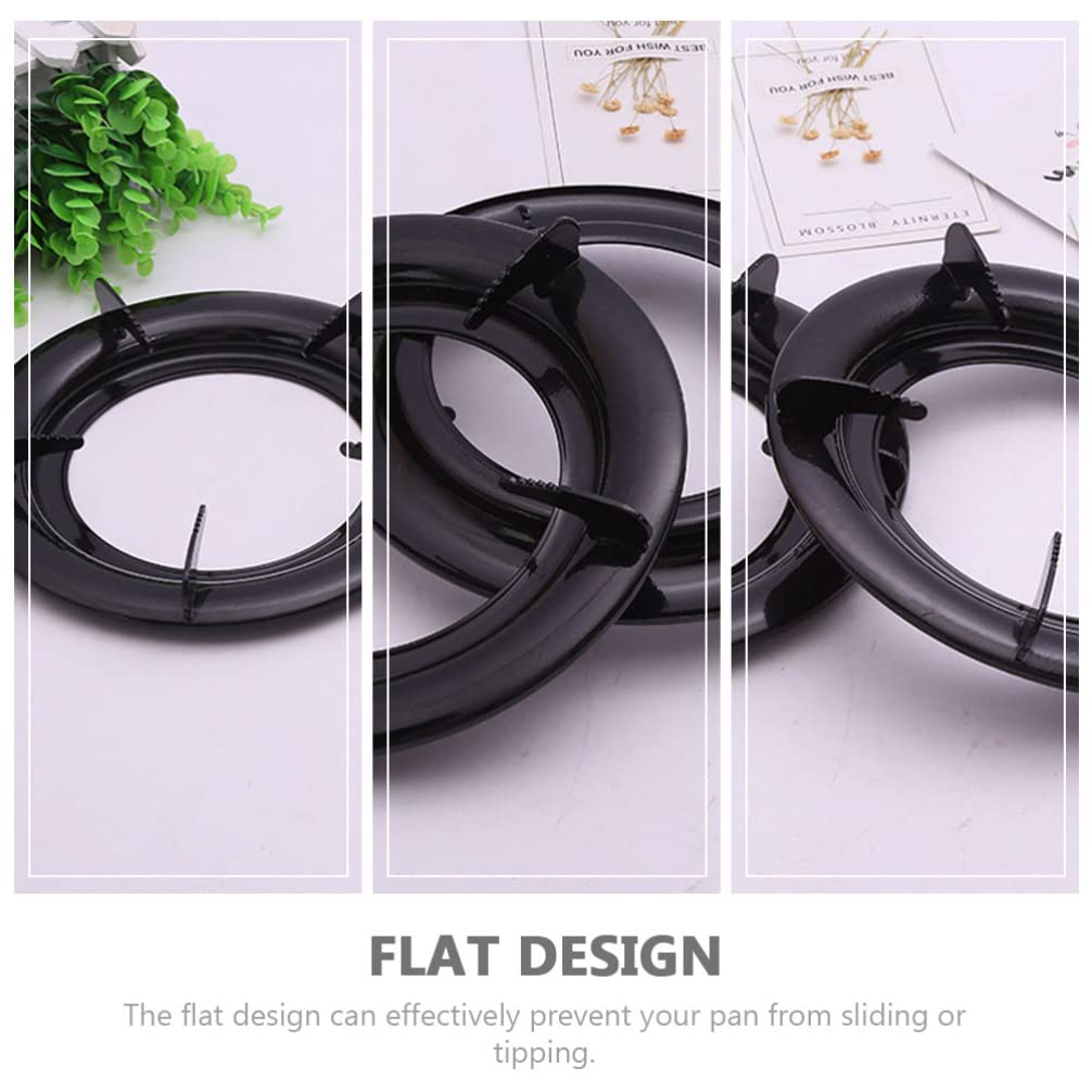 2-Piece Cabilock Wok Support Ring - Heavy Duty Gas Stove Bracket & Pot Stand for Woks, Pans & Cookware - Compatible with Gas Grill, Electric Stove & Kitchen Cooktops - Perfect for Stir-Frying, Deep Frying & Asian Cooking