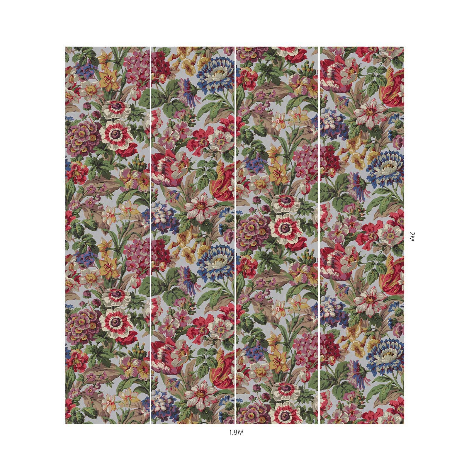 FLORESCENCE Wallpaper Azure - Premium Self-Adhesive Peel and Stick Wallpaper for Home Decor, Bedroom, Living Room, Bathroom - Easy to Install & Removable