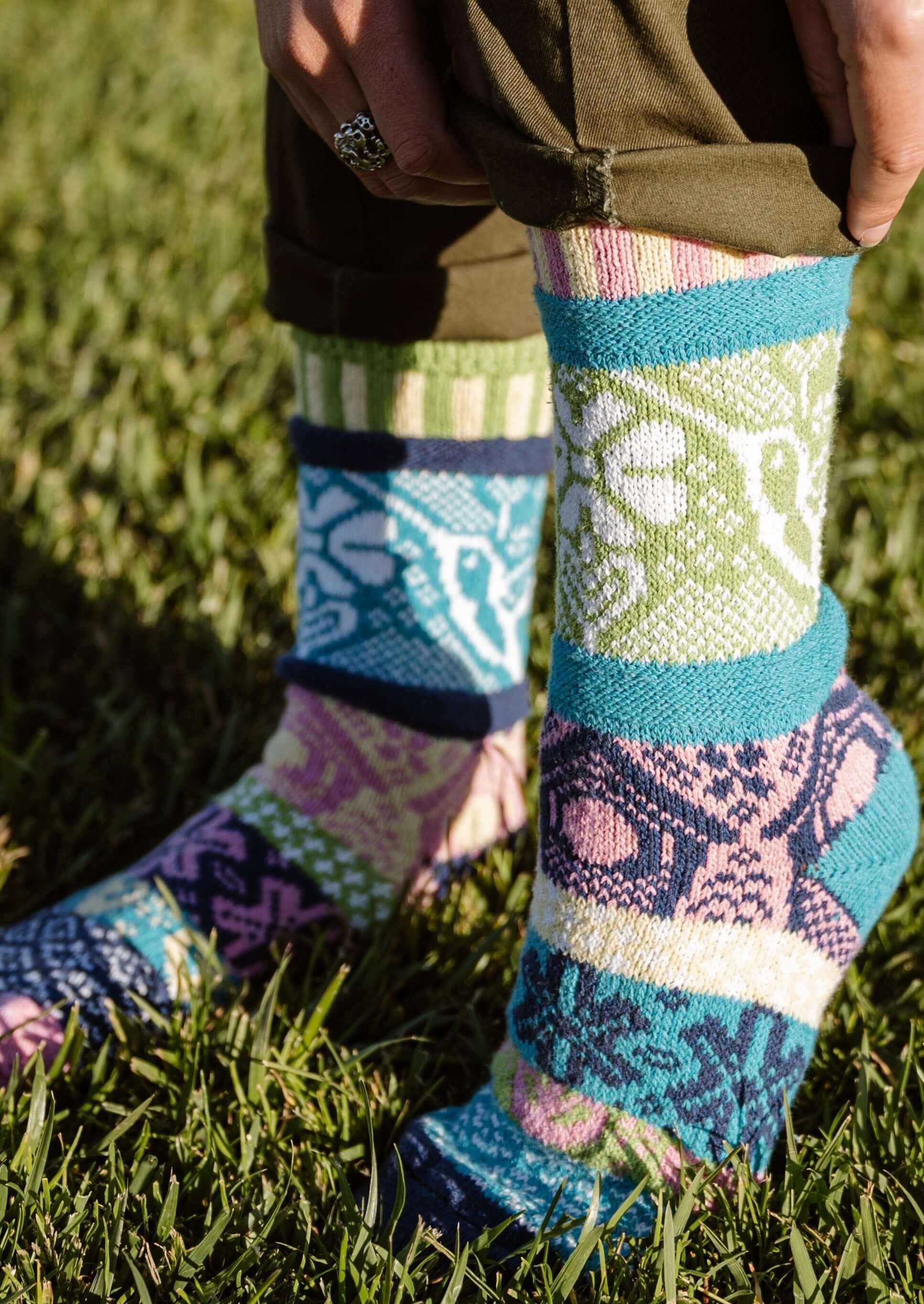HUMMINGBIRD Knitted Crew Socks - Made in USA - Soft & Comfortable Cotton Socks for Men & Women - Perfect for Everyday Wear, Work & Casual Outfits