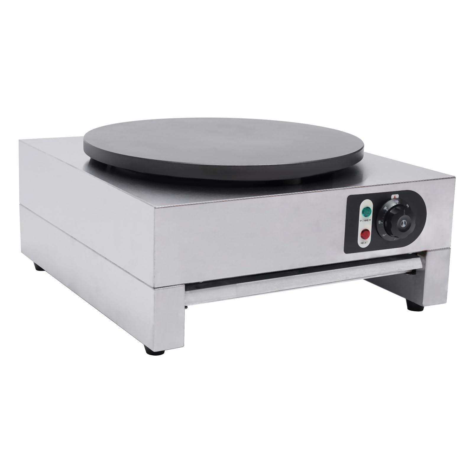 3KW Commercial Electric Crepe Maker - 16 Inch Nonstick Pancake Machine with Stainless Steel Shell - Perfect for Restaurants, Cafes, and Breakfast Catering Businesses