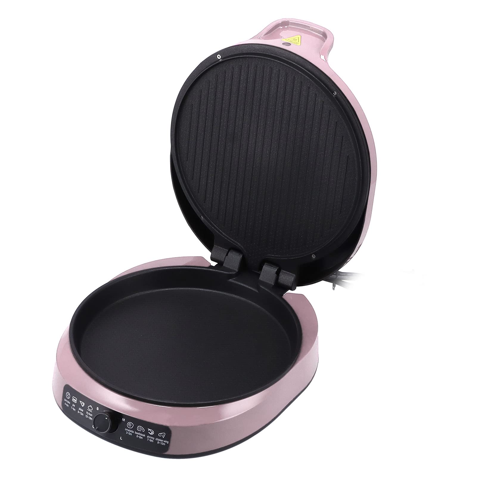 1600W Electric Double-Sided Baking Pan - Non-Stick Crepe & Pancake Maker with Temperature Knob, 110V (Pink) - Perfect for Breakfast, Brunch & Family Cooking