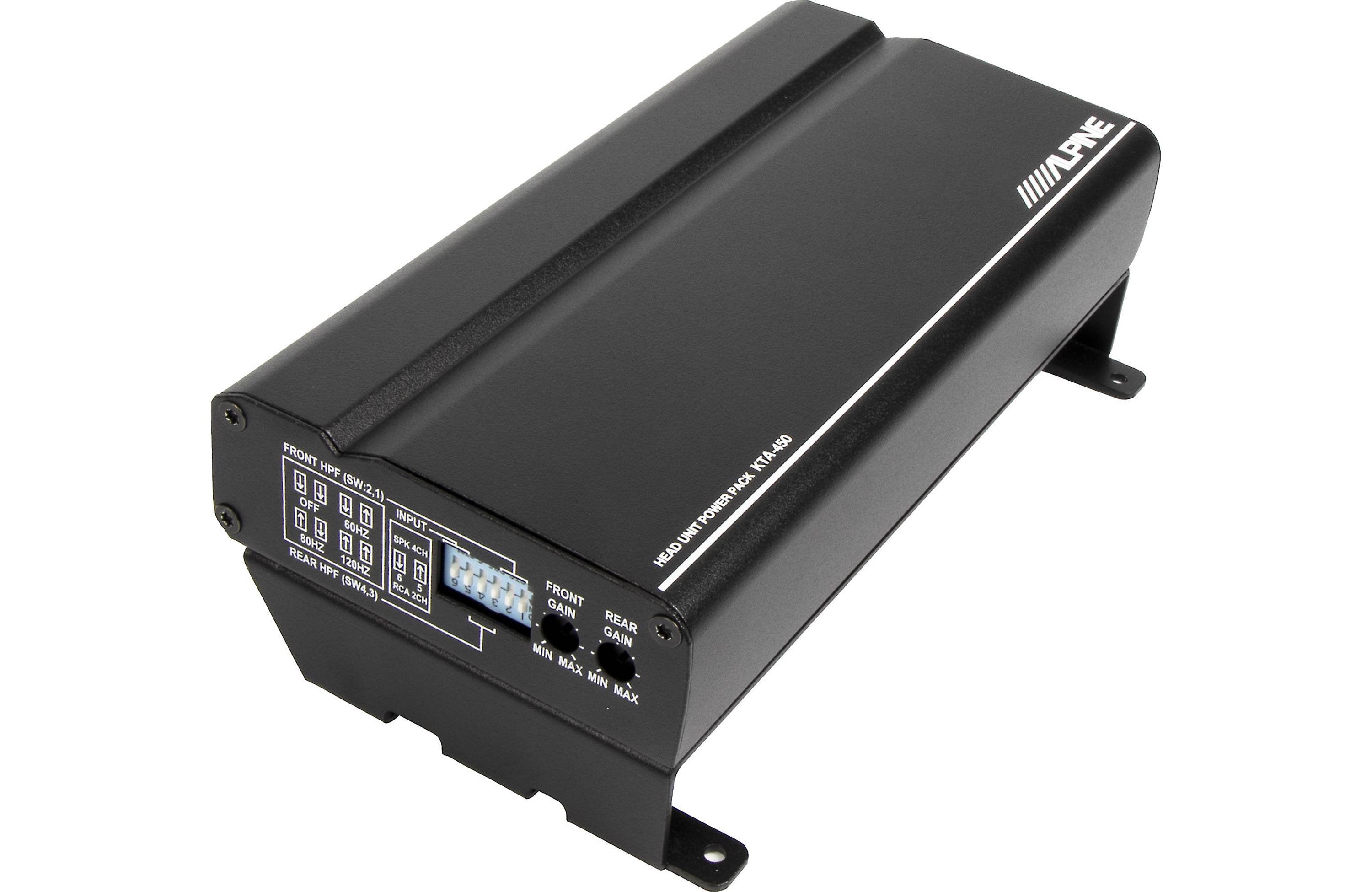 Alpine KTA 450 4-Channel Car Amplifier with PowerStack Technology - High Power Audio System for Cars, Trucks & SUVs - Perfect for Upgrading Your Vehicle Sound System