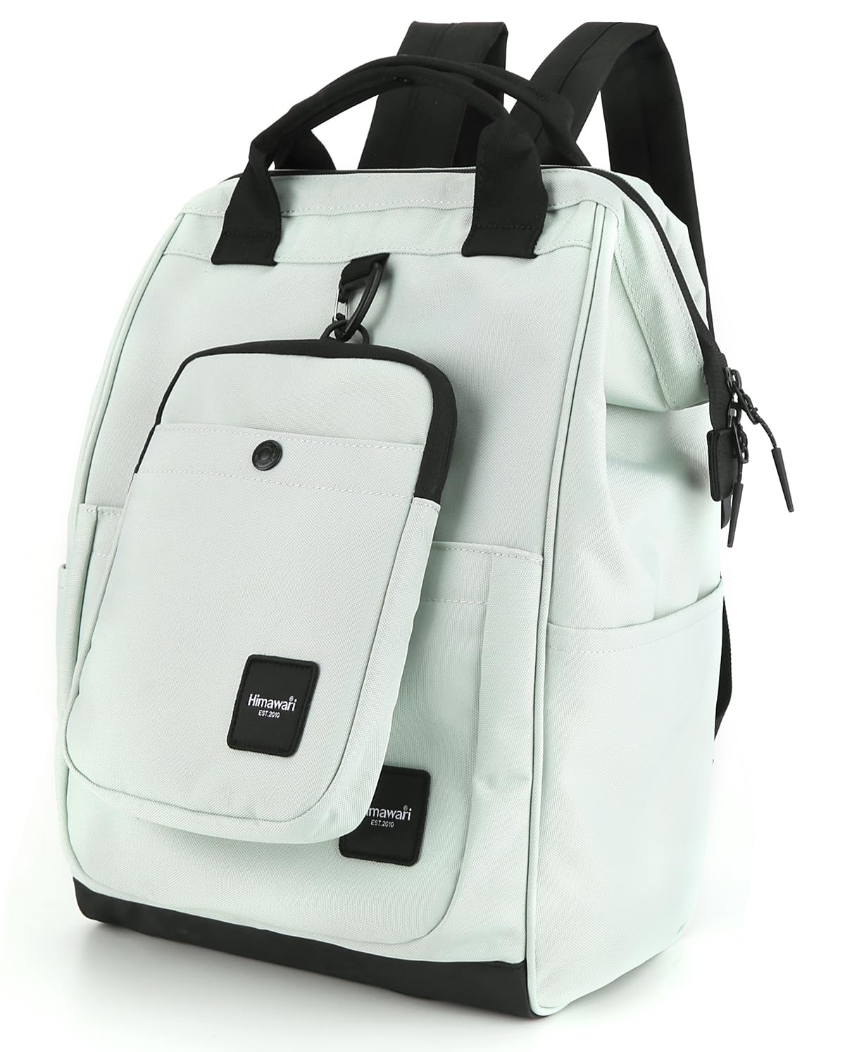 Himawari 14.9 Inch Women's Laptop Backpack - Large Capacity Waterproof College School Bag for Men & Women - Travel Backpack for Work, School & Commuting - Green Bamboo Design